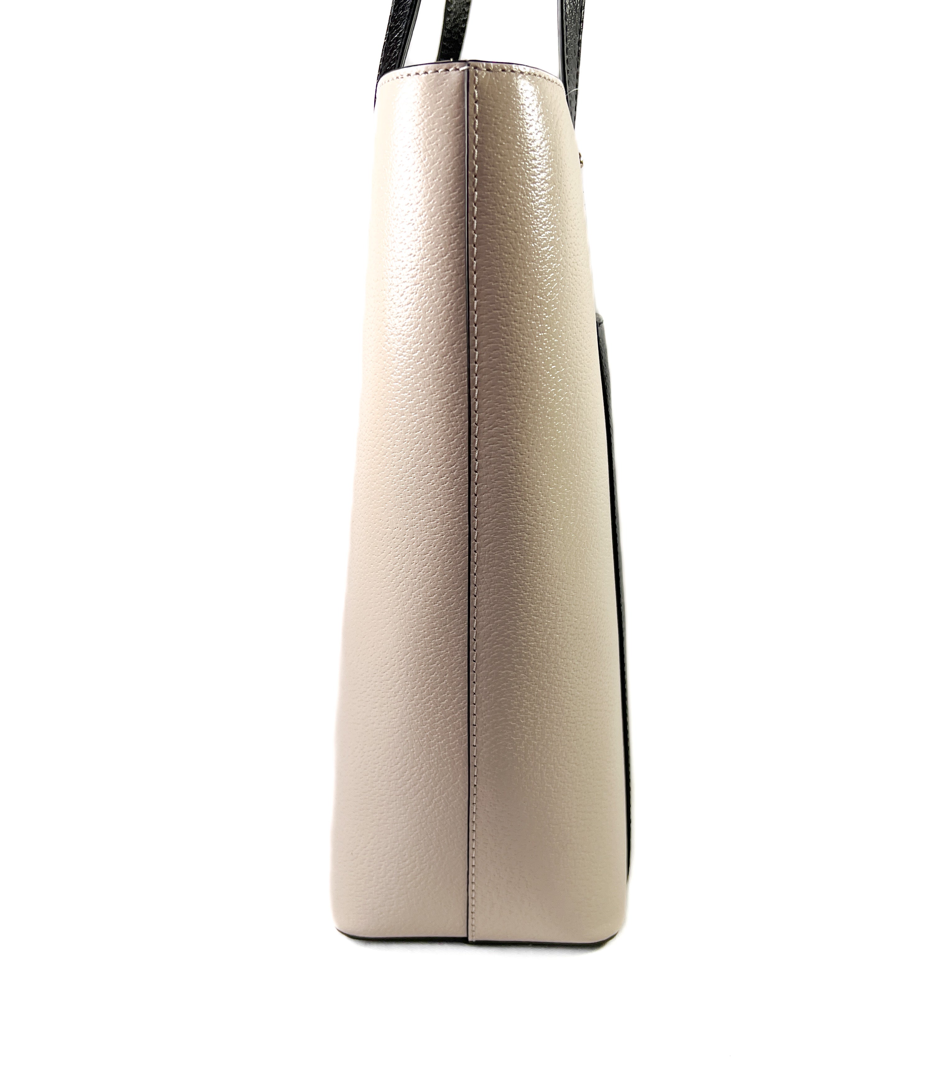 Kate Spade Sadie Grand Street Colorblock beige and black leather tote NWT