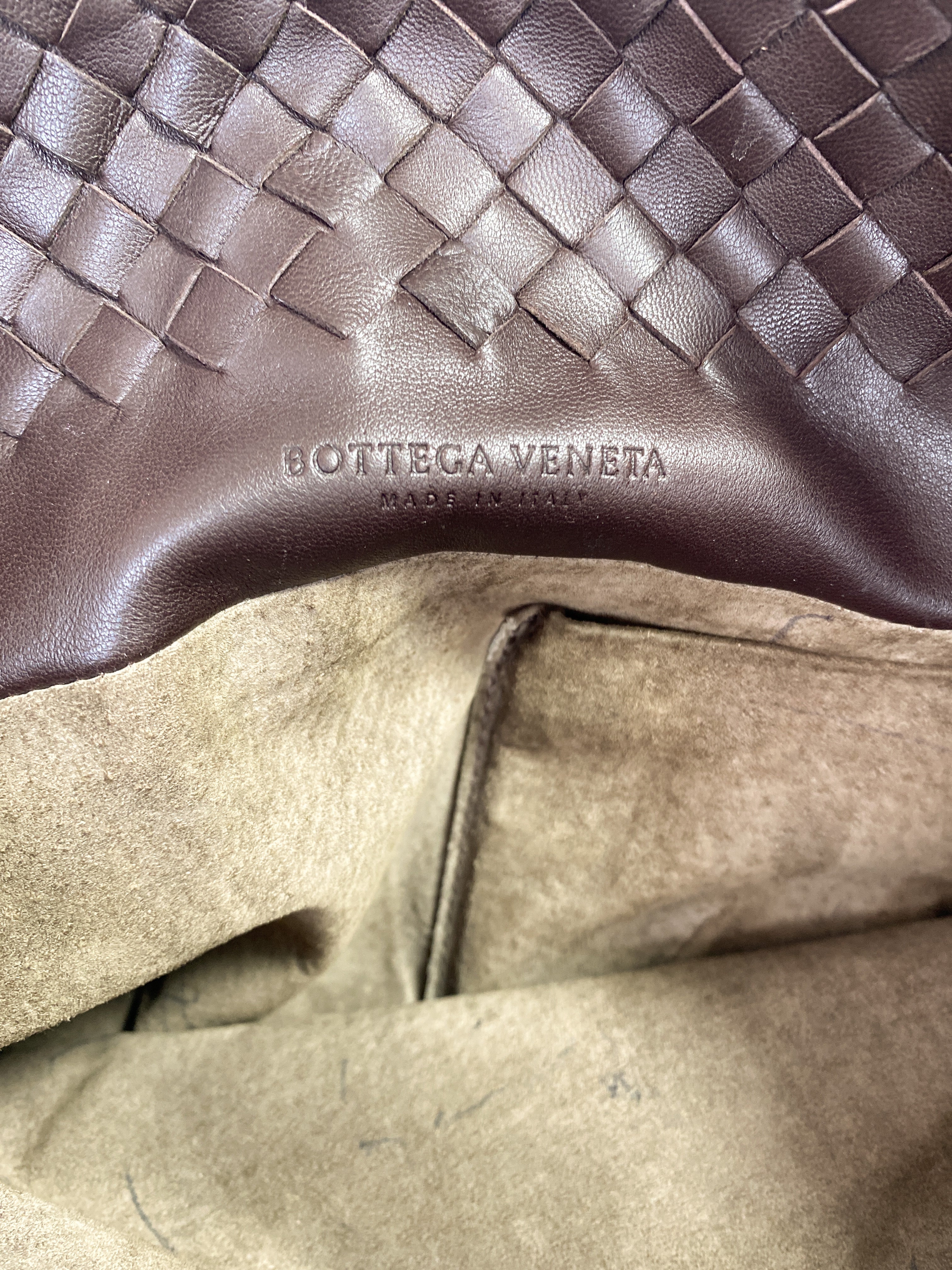 Bottega Veneta brown leather woven tote