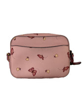 Coach pink butterfly leather crossbody
