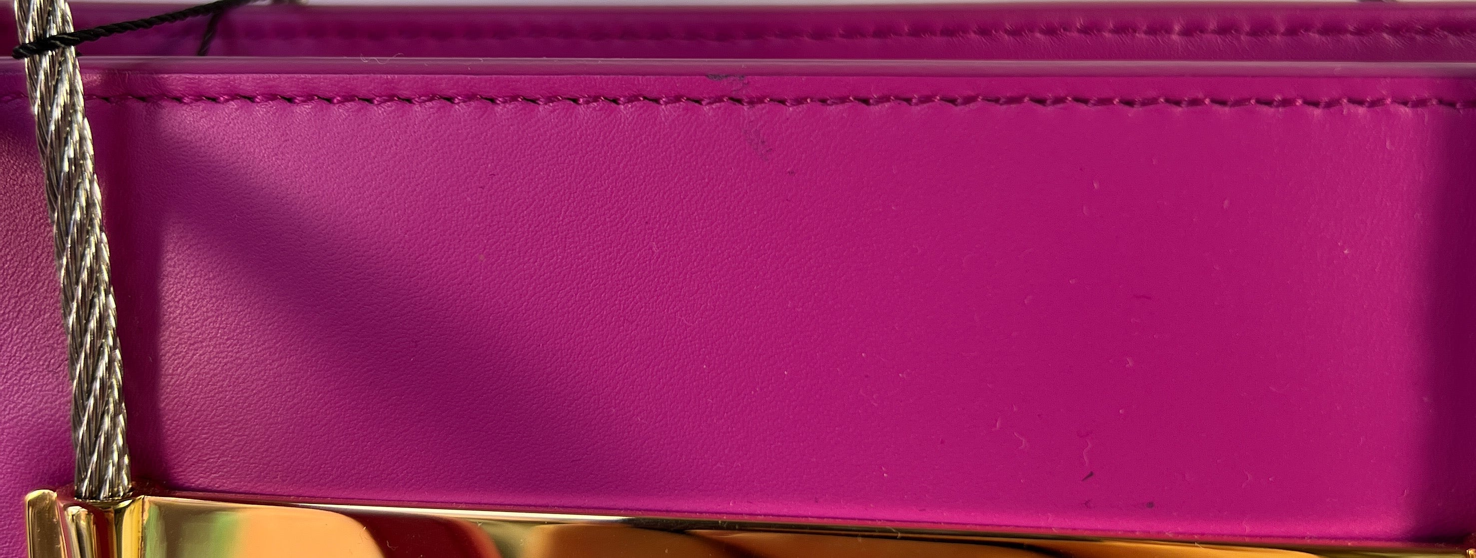 Balenciaga fuchsia leather cable shopper