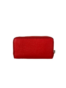 Coach red double zip wallet NWT