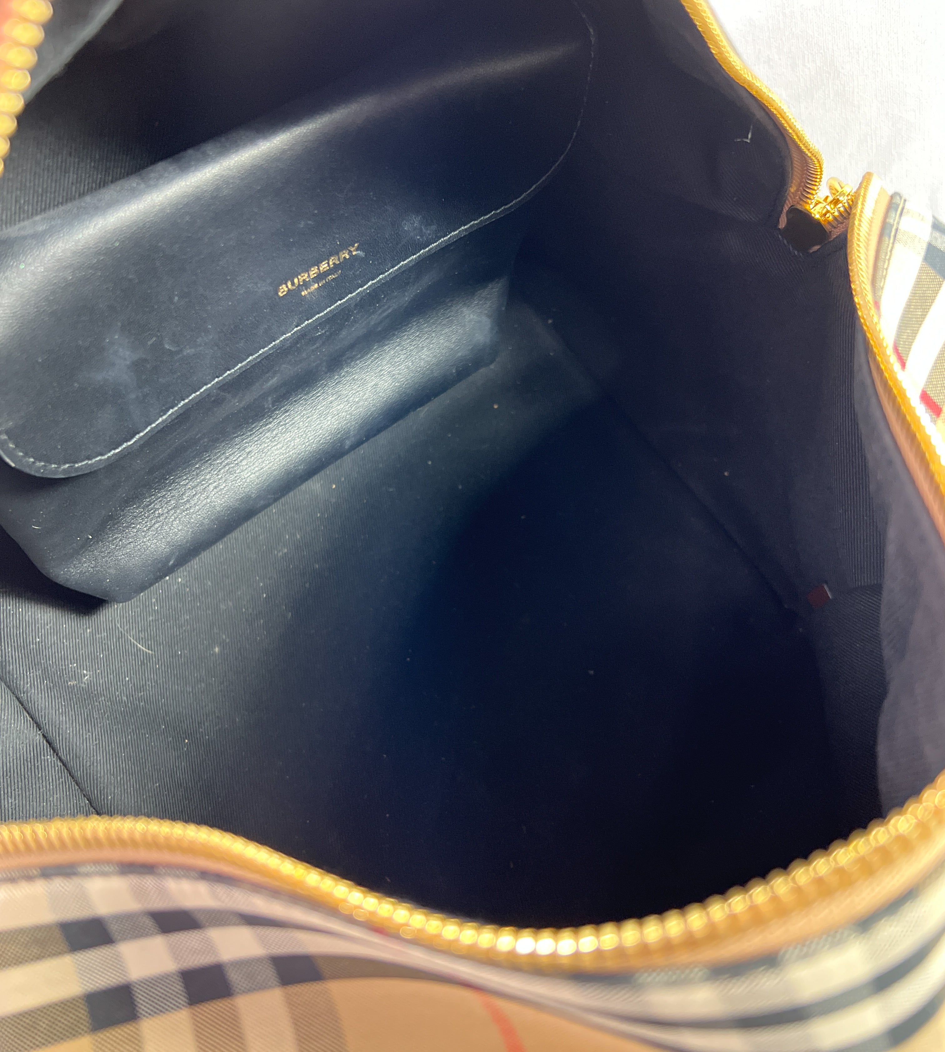 Burberry nova check cube satchel