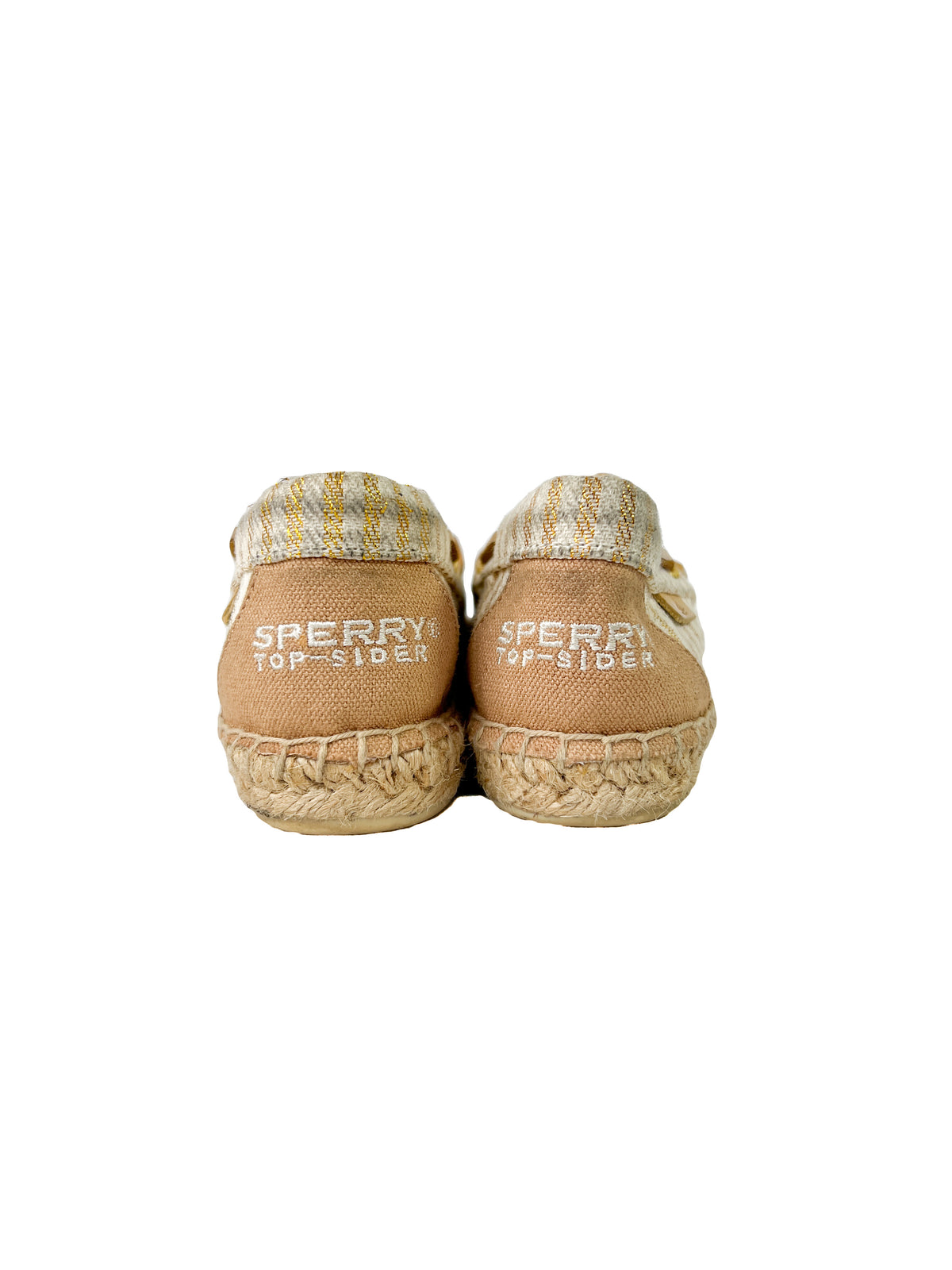 Sperry cream and gold espadrille flats size 6.5