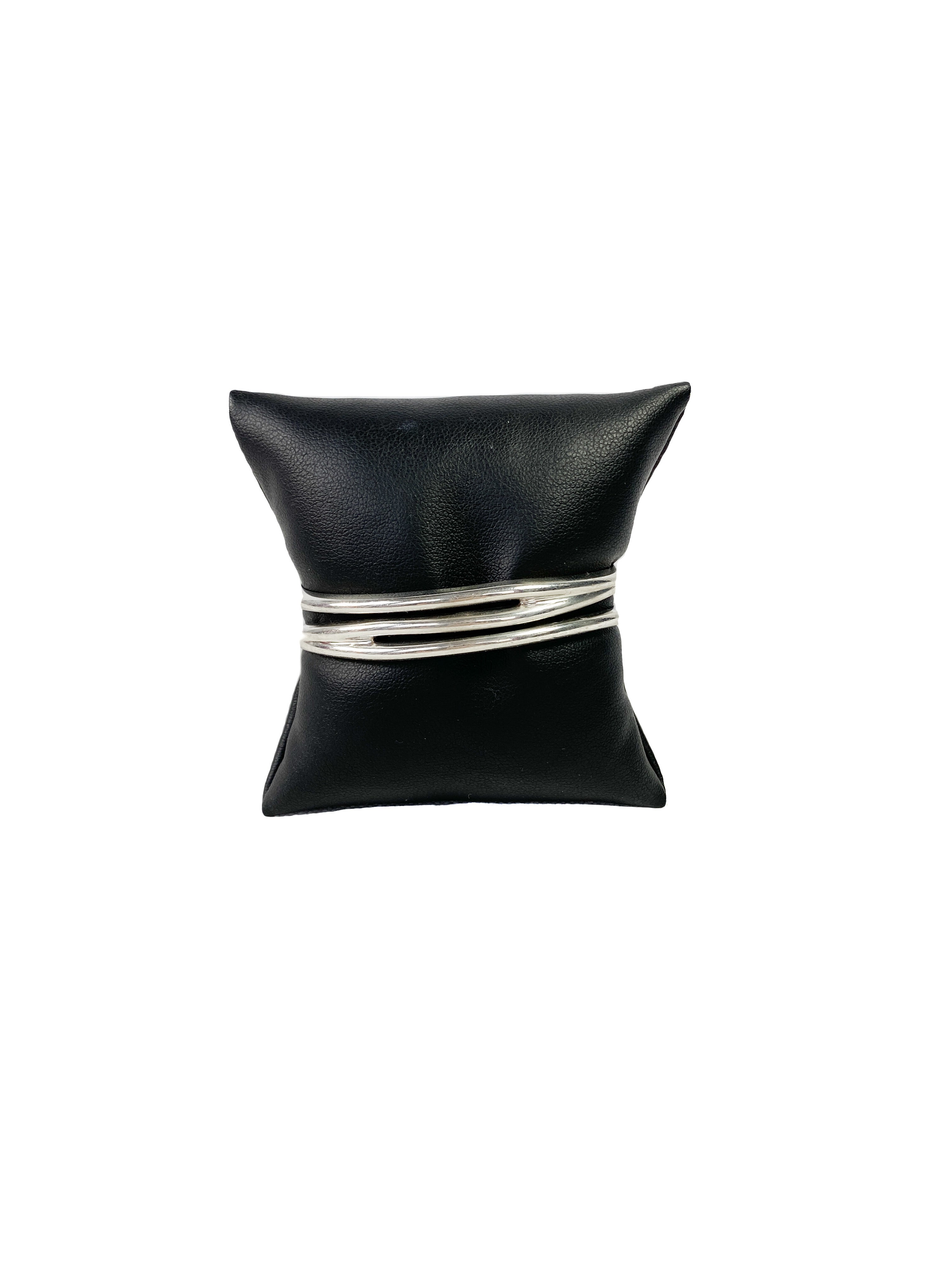 Tiffany & Co open weave sterling silver cuff bracelet