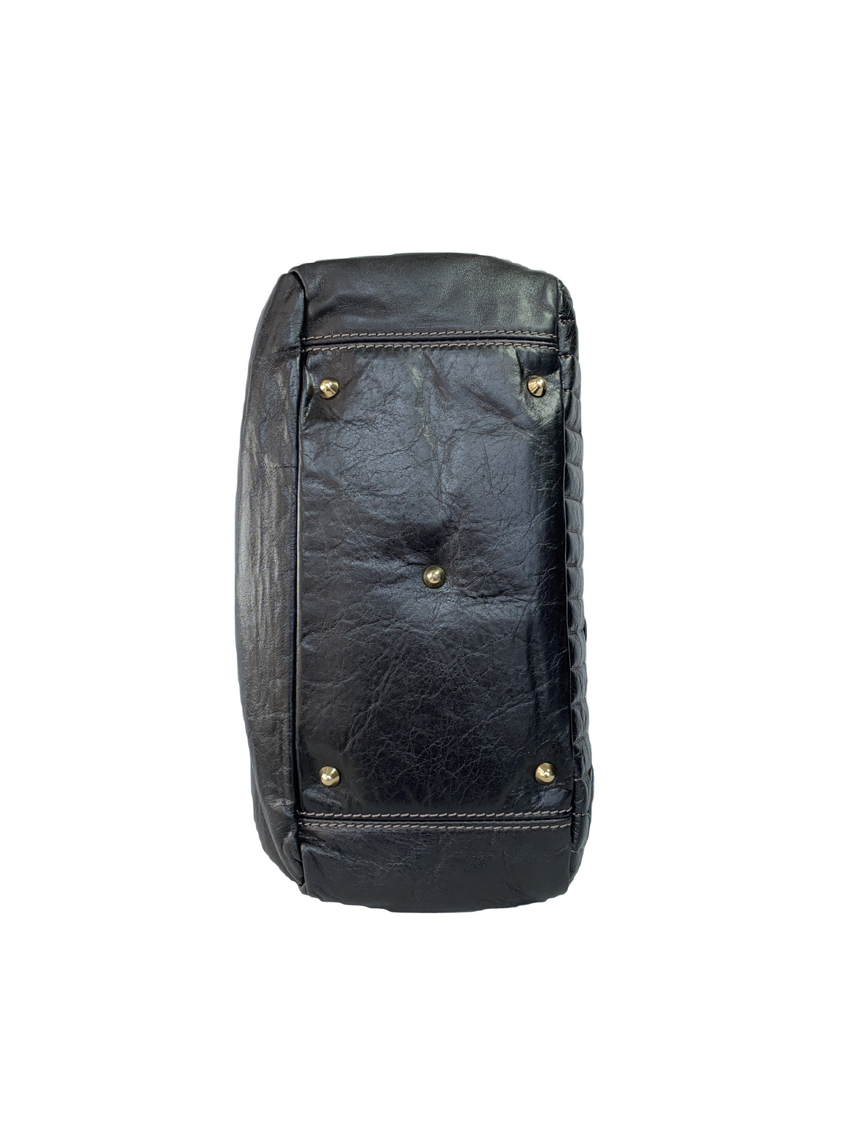 Chloé black leather Bay bag