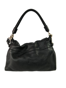 Kate Spade black leather foldover shoulder bag/crossbody
