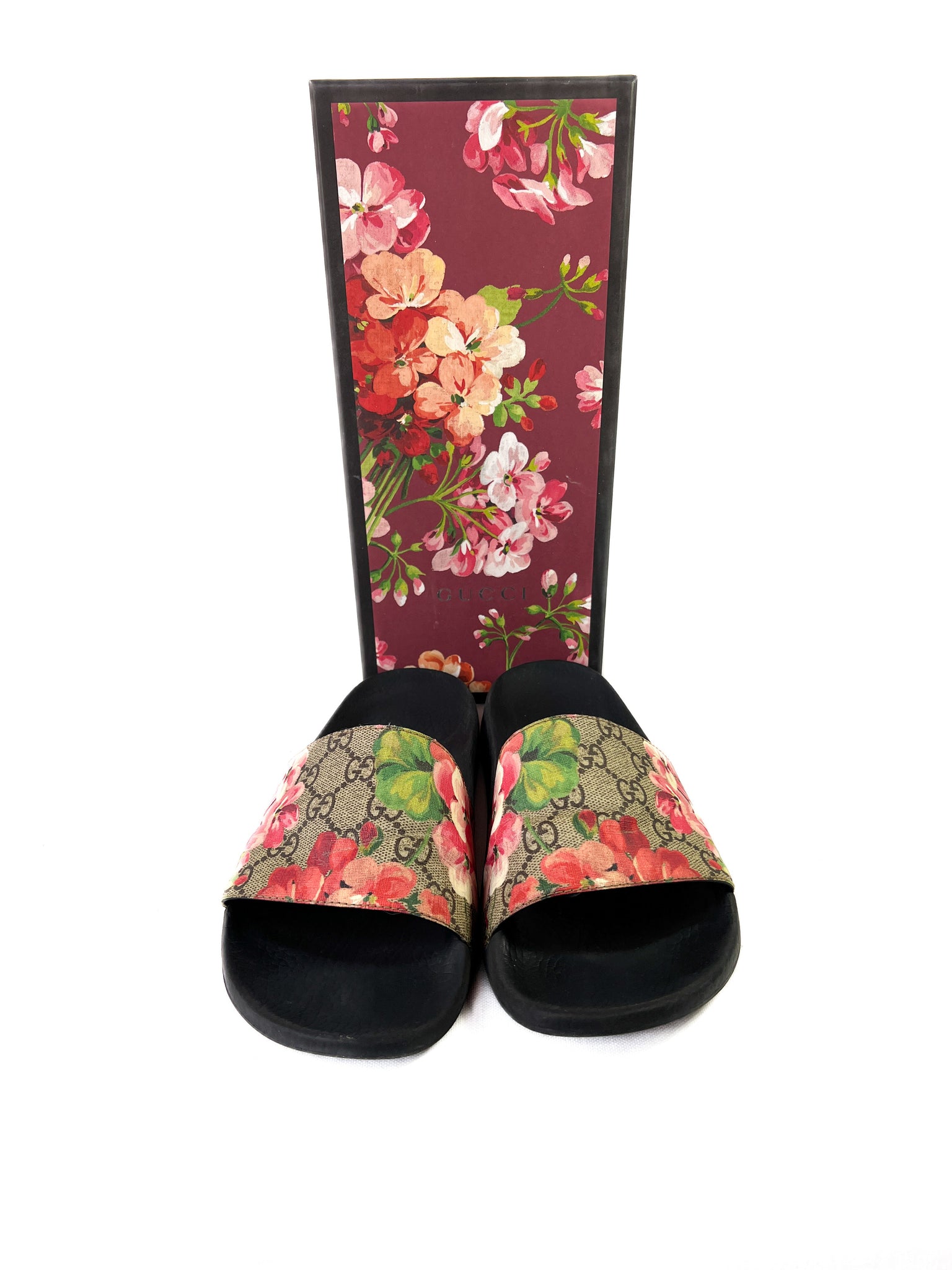 Gucci, Shoes, Real Floral Gucci Slides