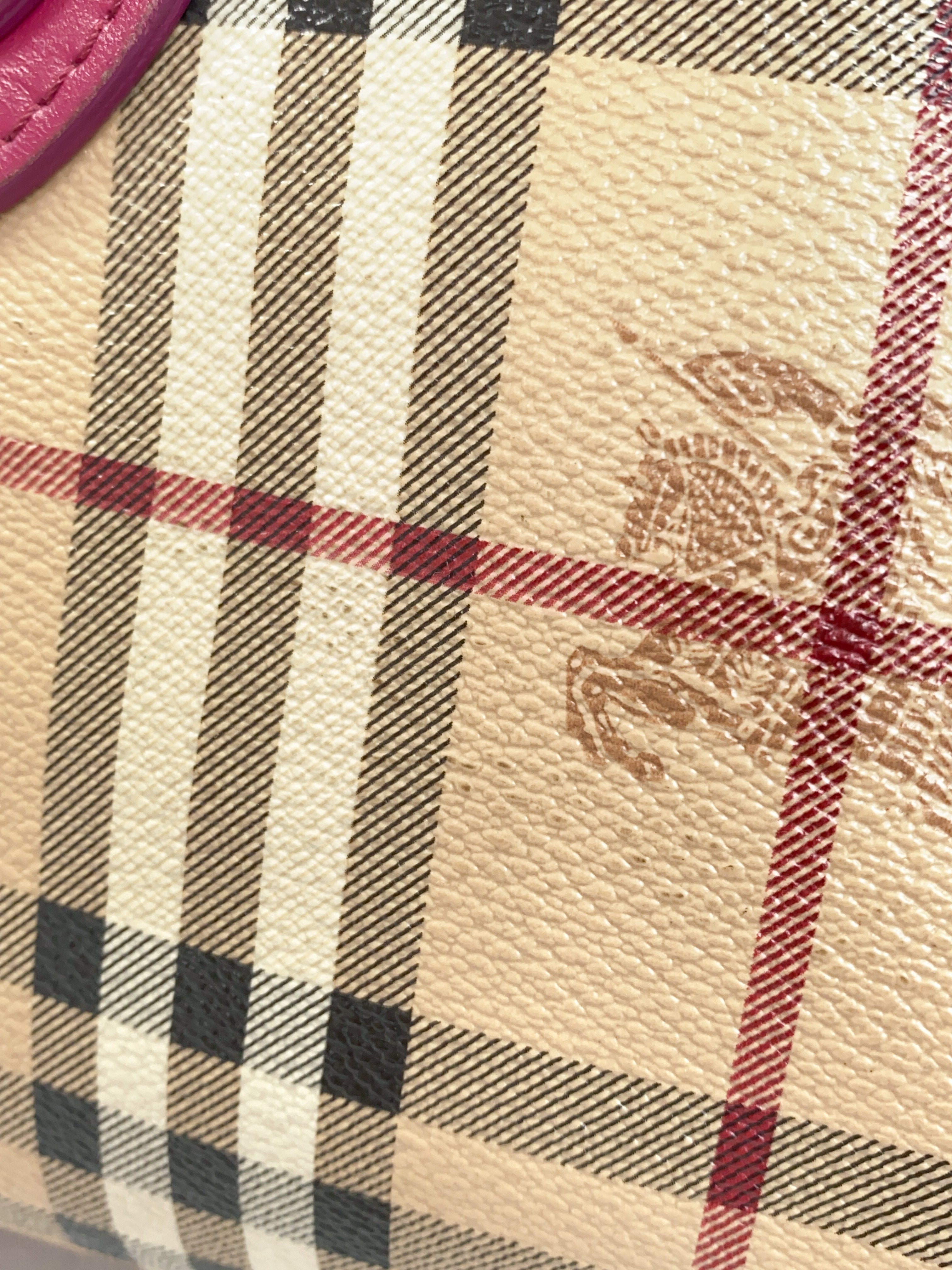 Burberry plaid nova check and pink shoulder bag - My Girlfriend's Wardrobe LLC