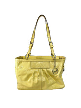 Coach yellow patent leather shoulder bag F13761