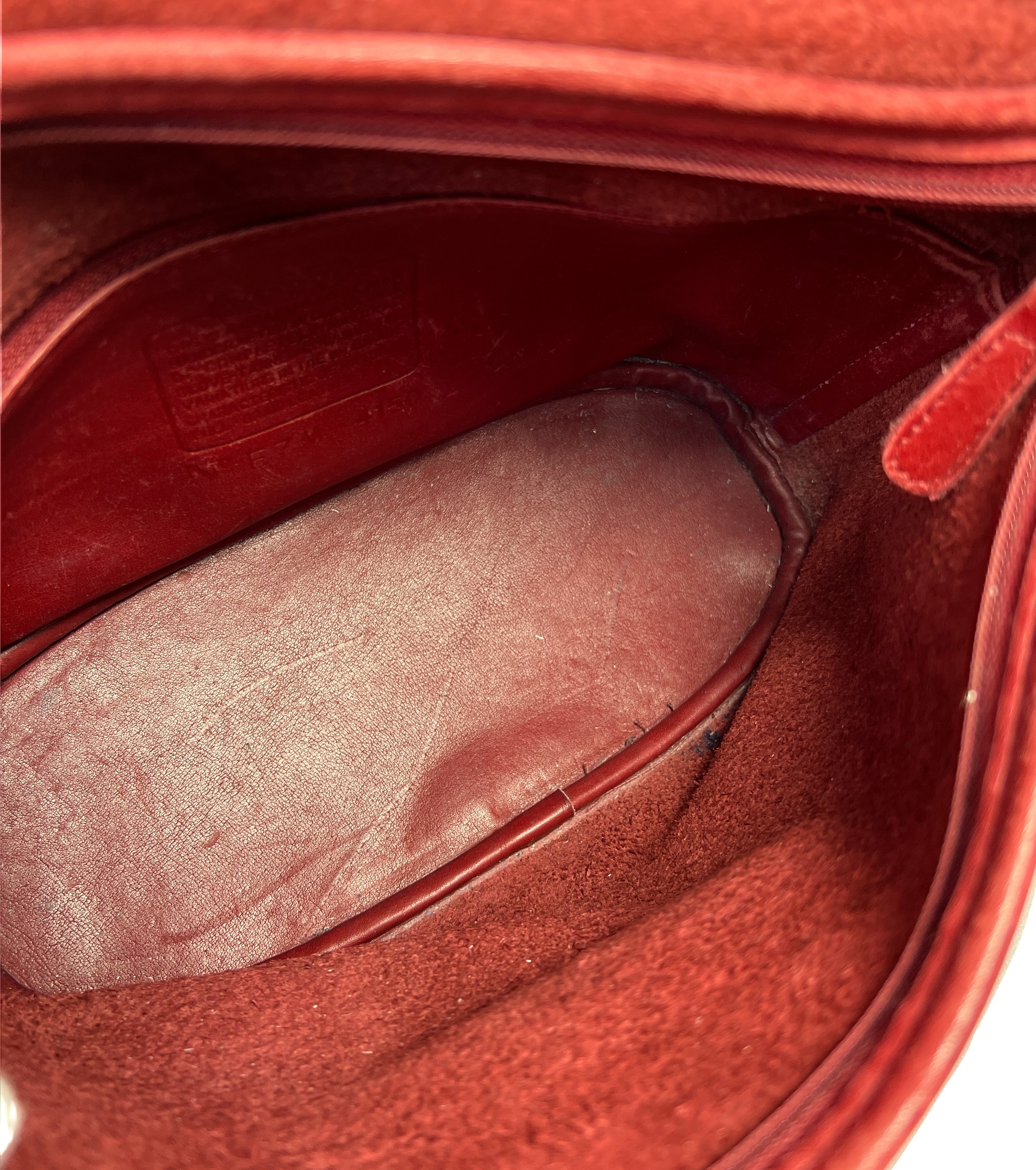 Coach red vintage leather crossbody