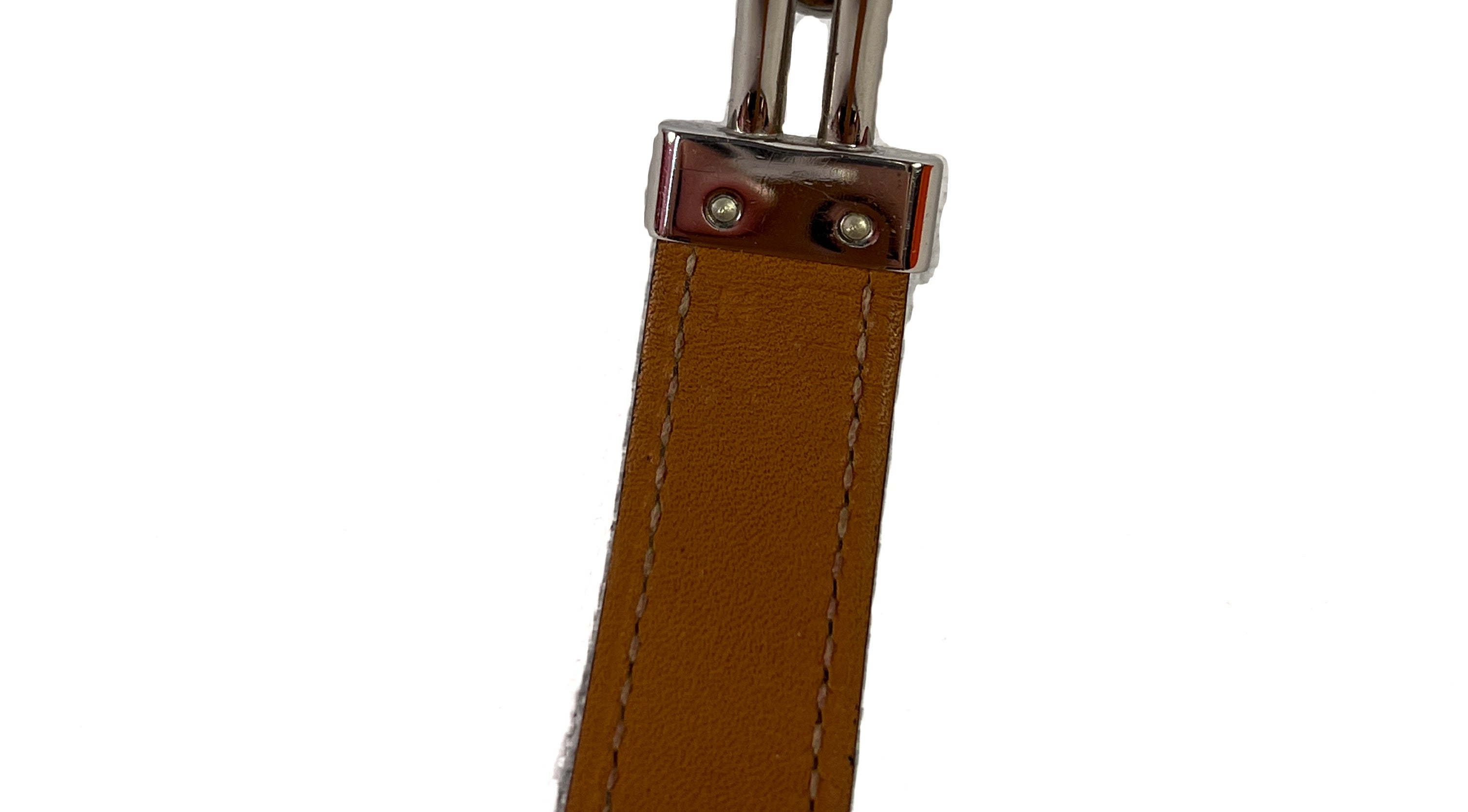 Hermes dark brown leather bracelet