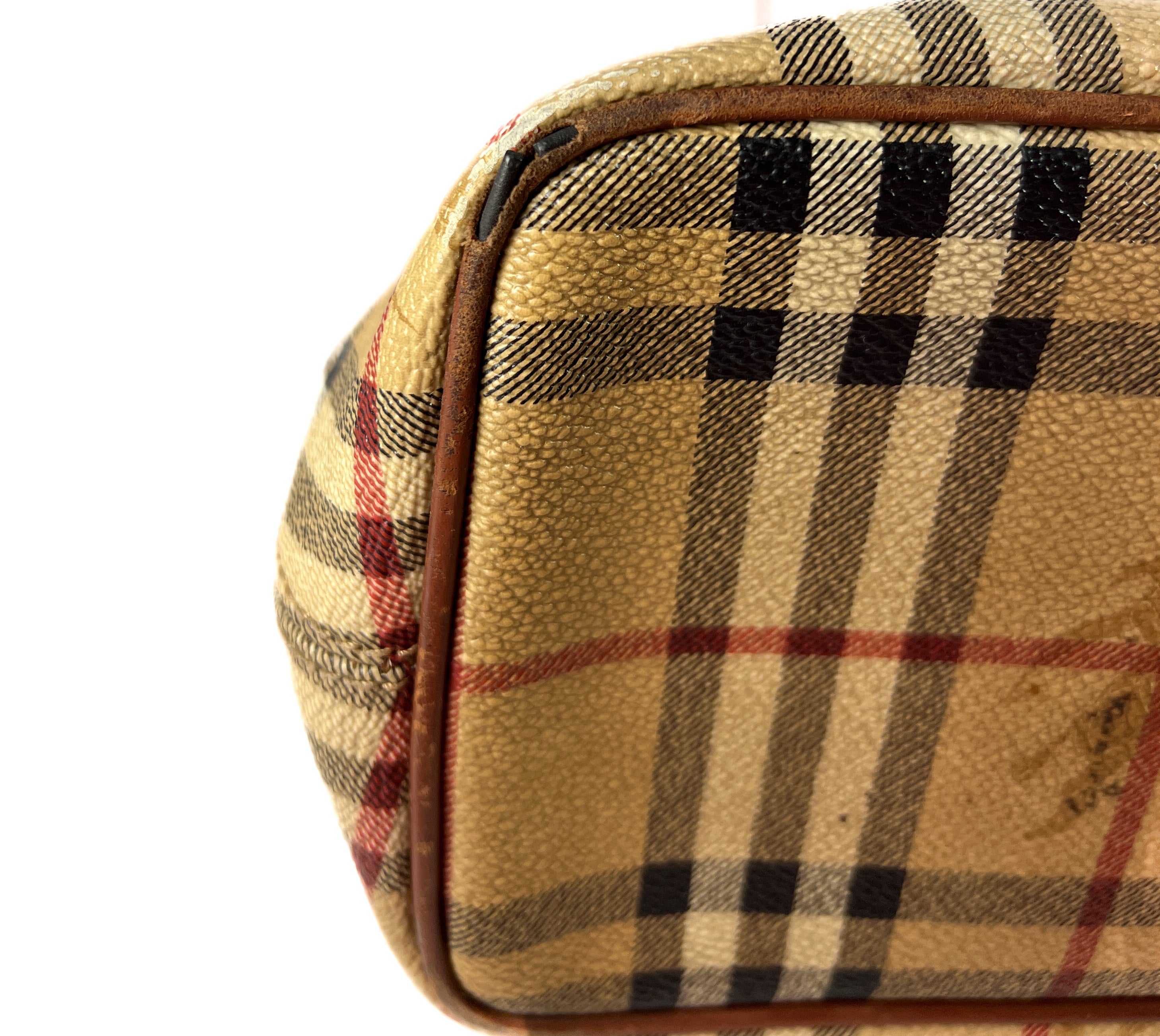 Burberry classic check coated canvas tote