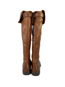 Frye brown leather tall knee high boots size 8