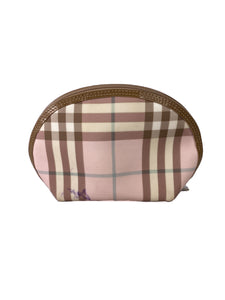 Burberry pink plaid zip pouch AS IS