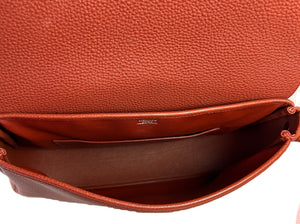 Hermes vintage Christine red leather shoulder bag circa 2000