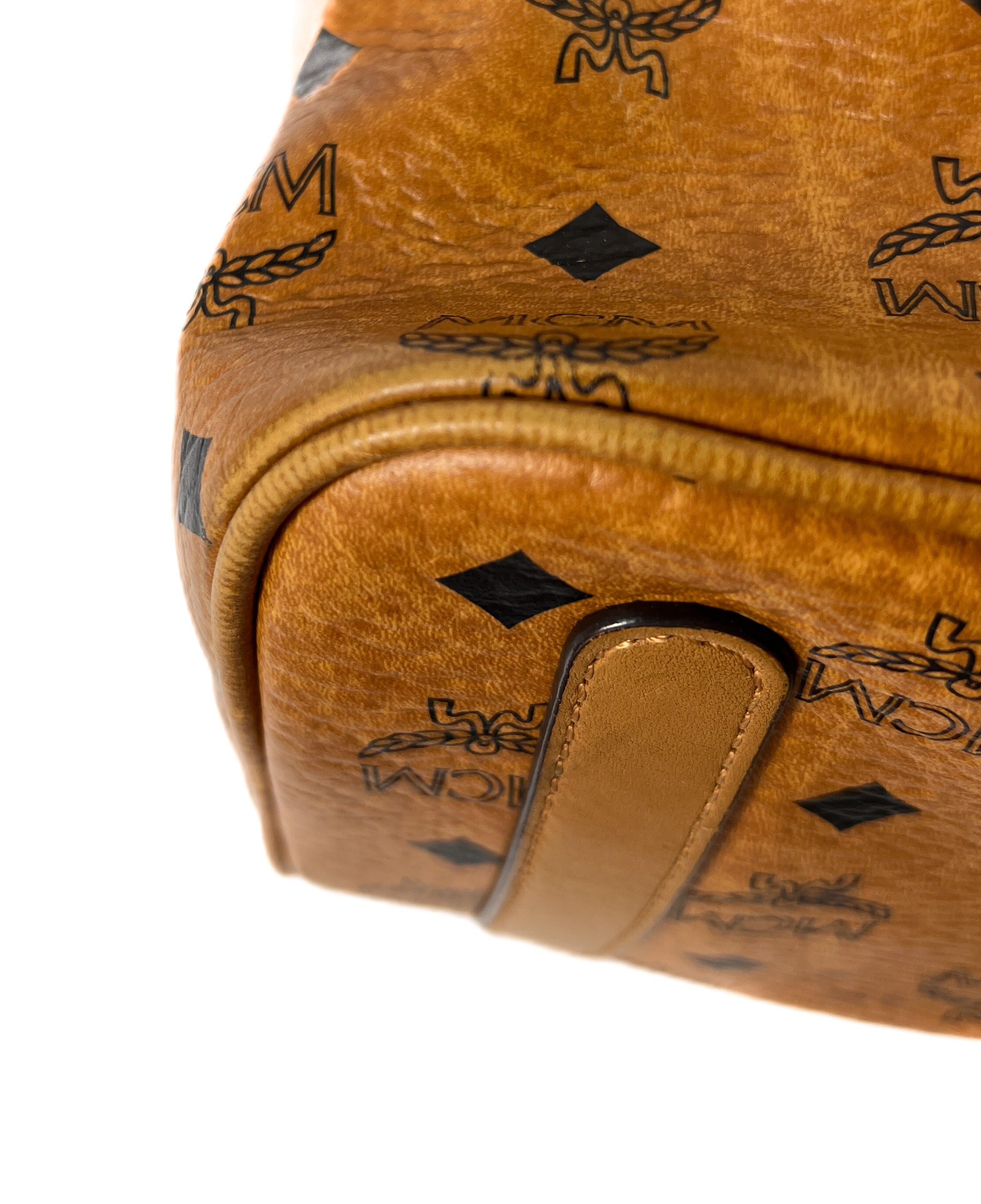 MCM Liz brown visetos reversible tote **as is**