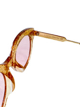 Gucci gold glitter sunglasses GG0282SA NEW