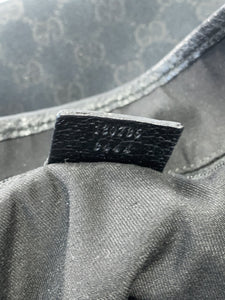 Gucci black signature cloth & leather tote