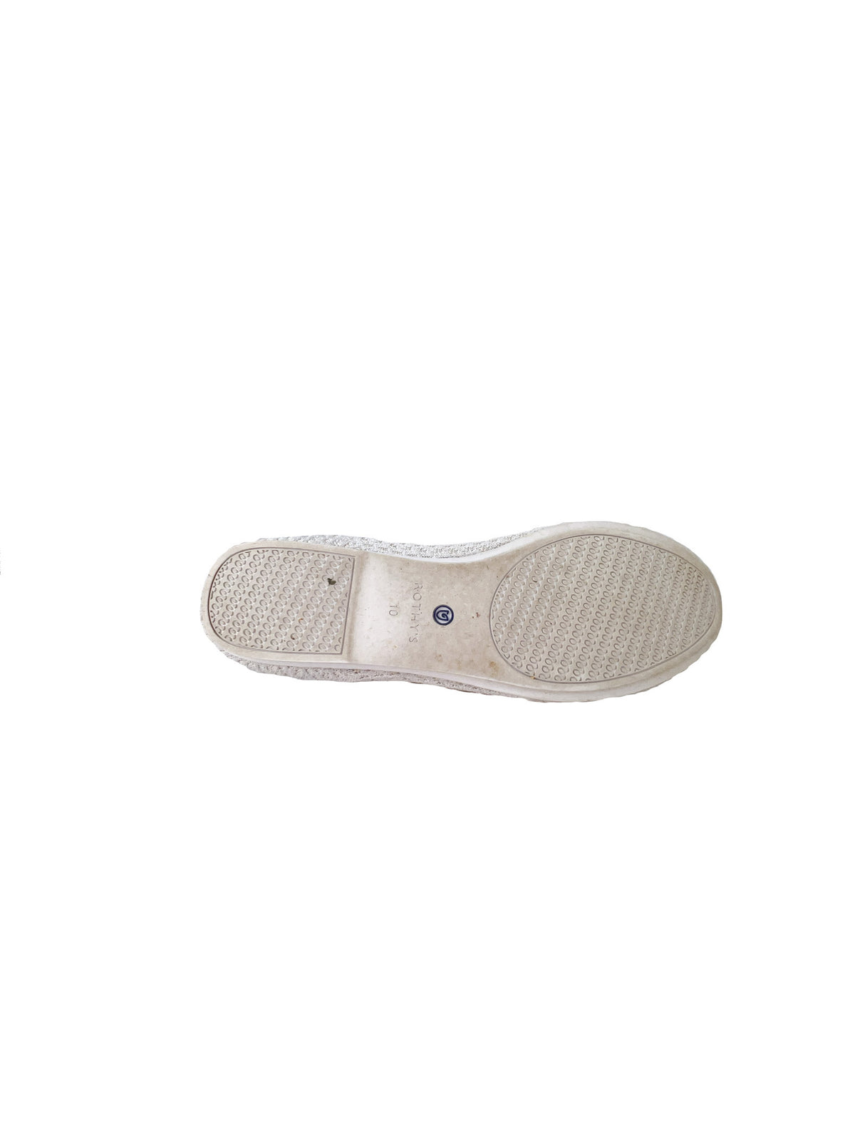 Rothys white rounded toe flats size 10