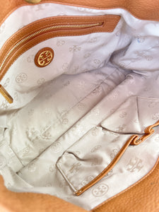 Tory Burch brown leather satchel