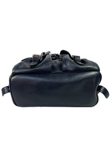 Prada navy leather backpack