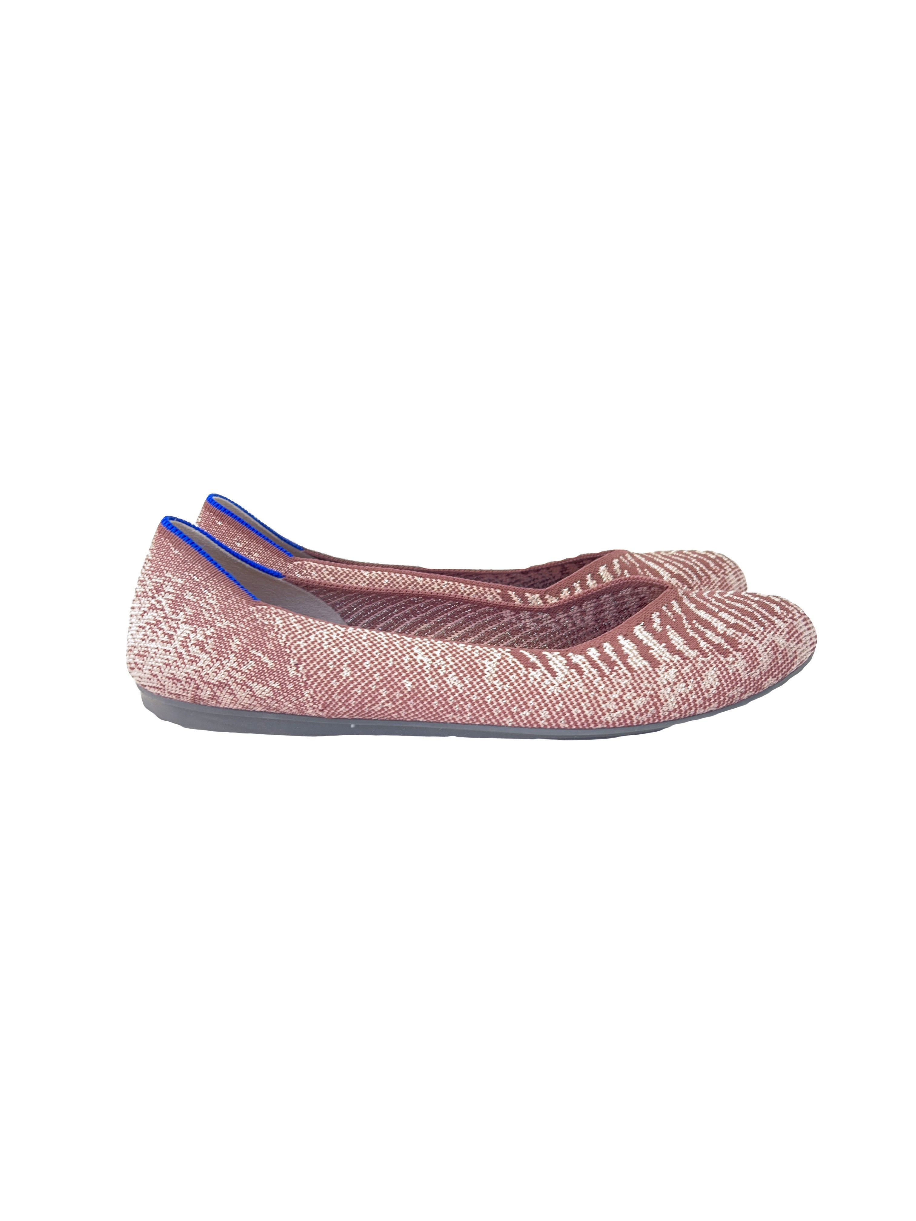 Rothy's purple pink metallic flats size 9