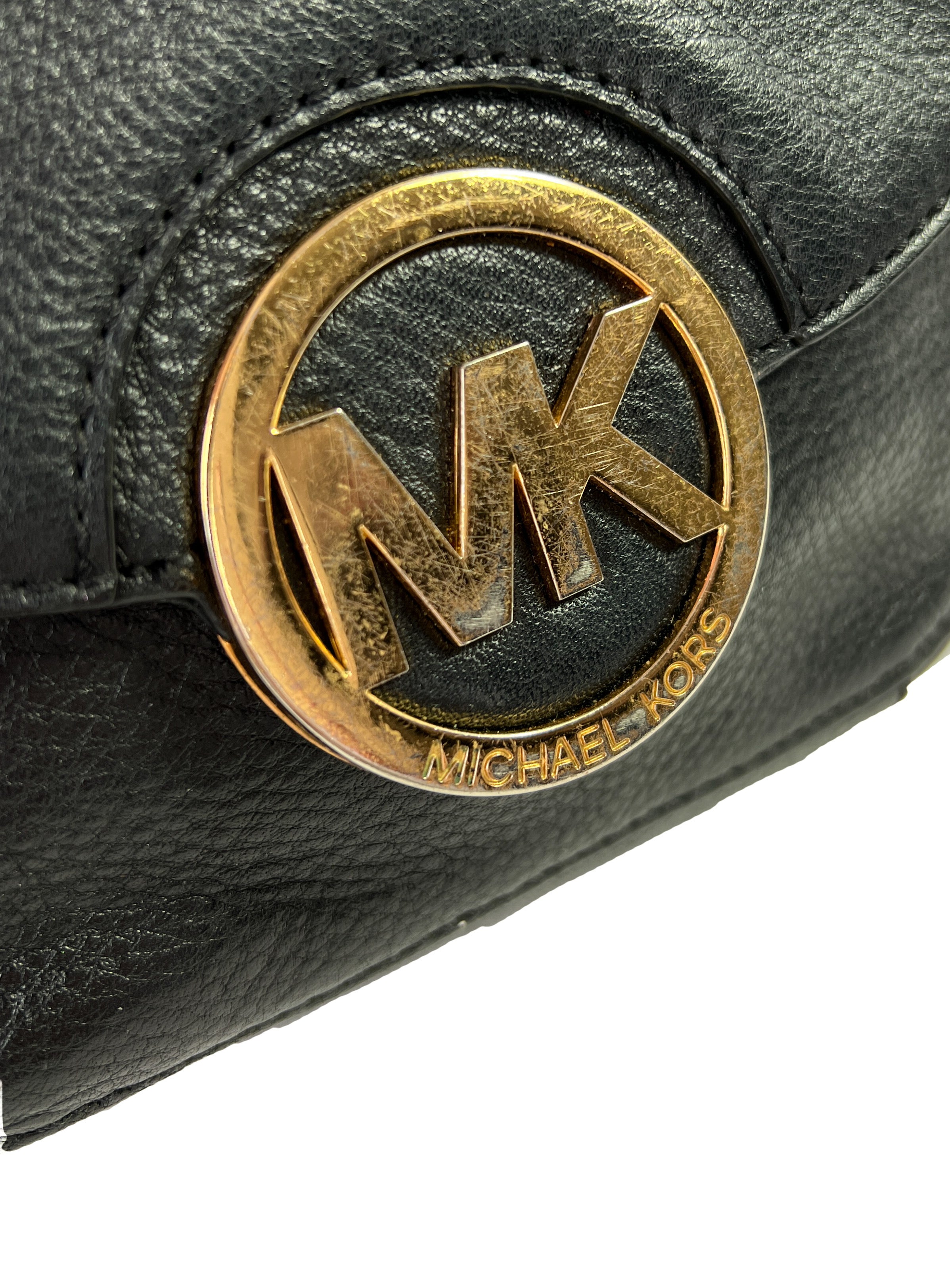 Michael Kors black Fulton leather crossbody