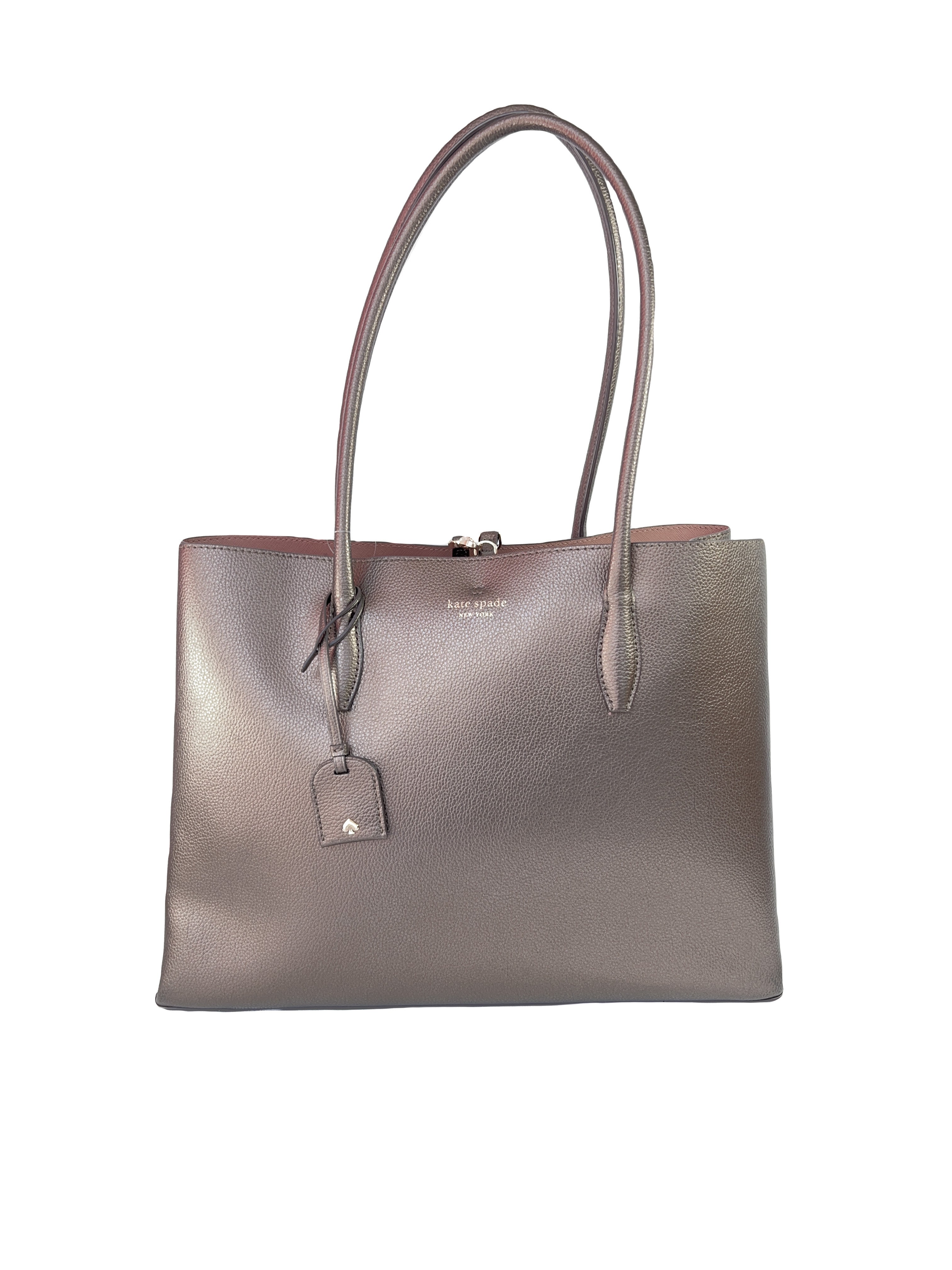 Kate Spade bronze leather tote