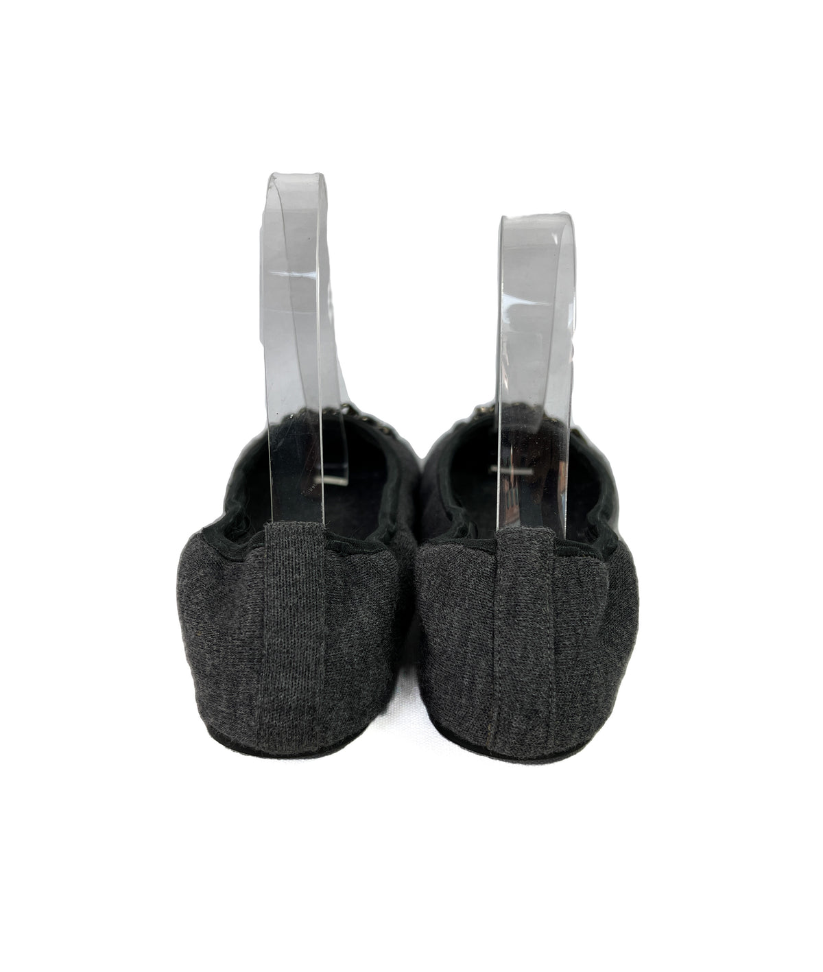 Chanel gray cloth flats size 38