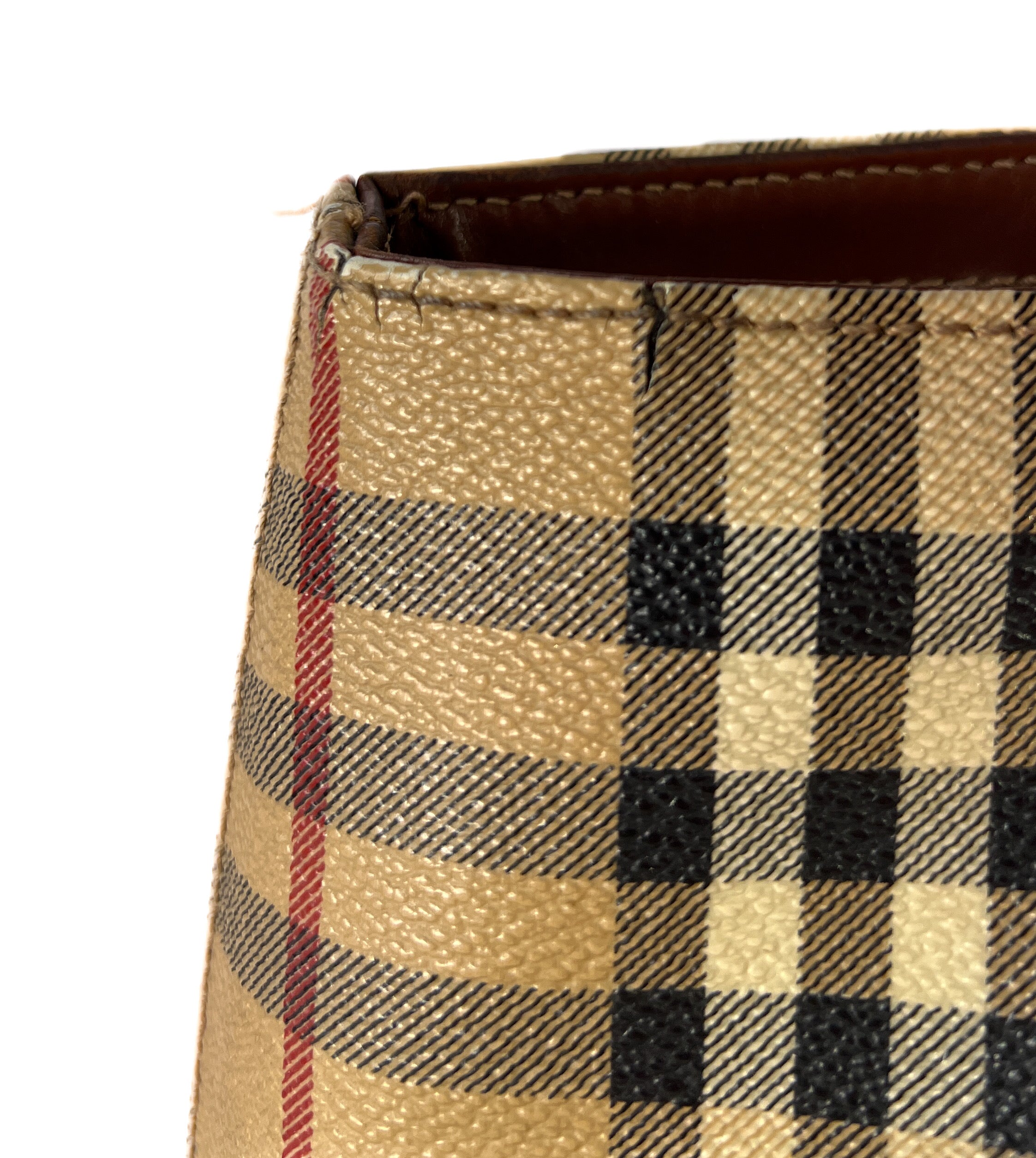 Burberry classic check coated canvas tote