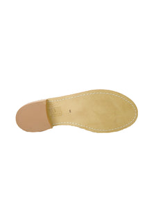 Jack Rogers light gold leather flip flops size 9 NEW
