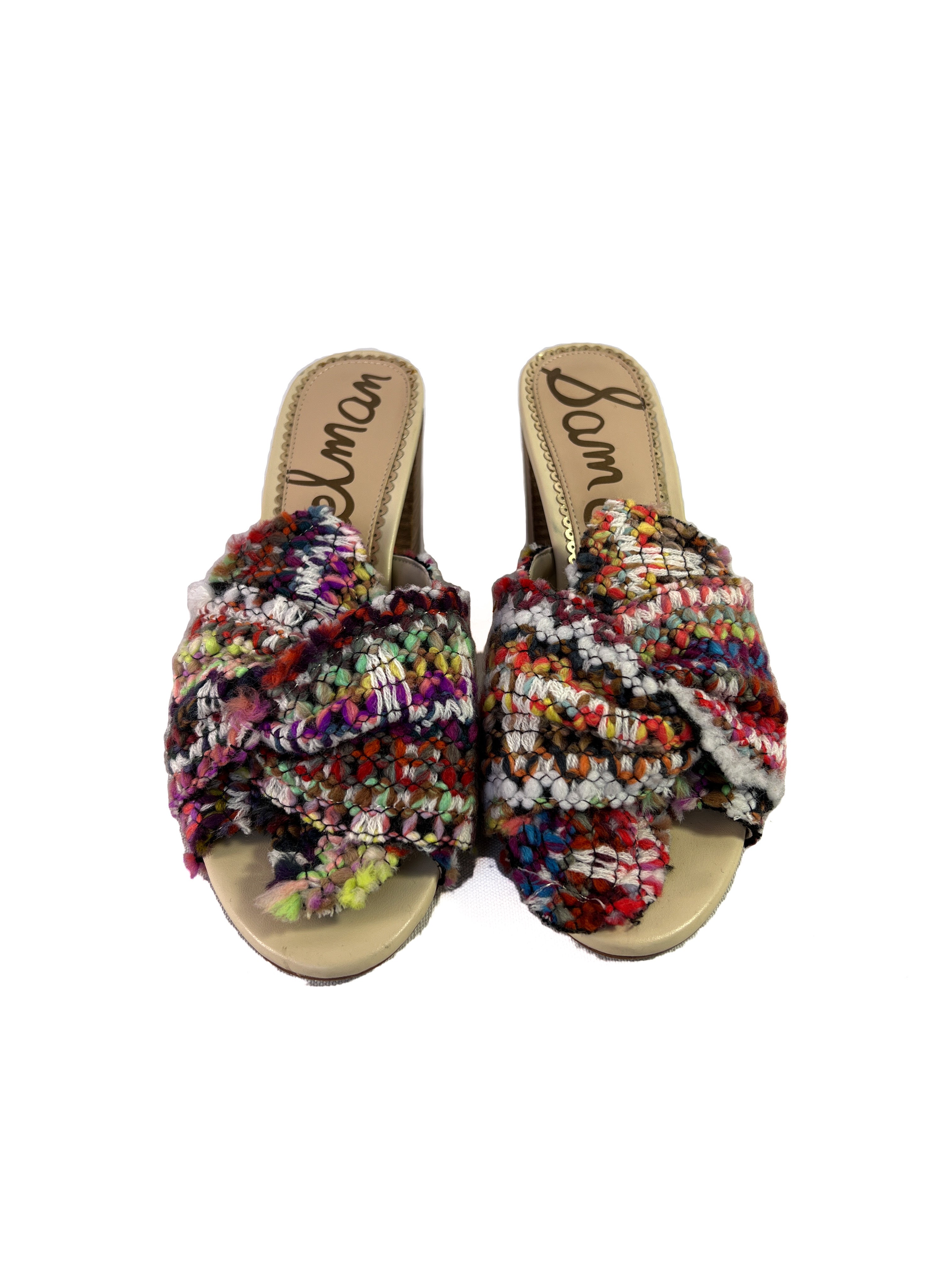 Sam Edelman Oda multi color yarn mules size 8.5