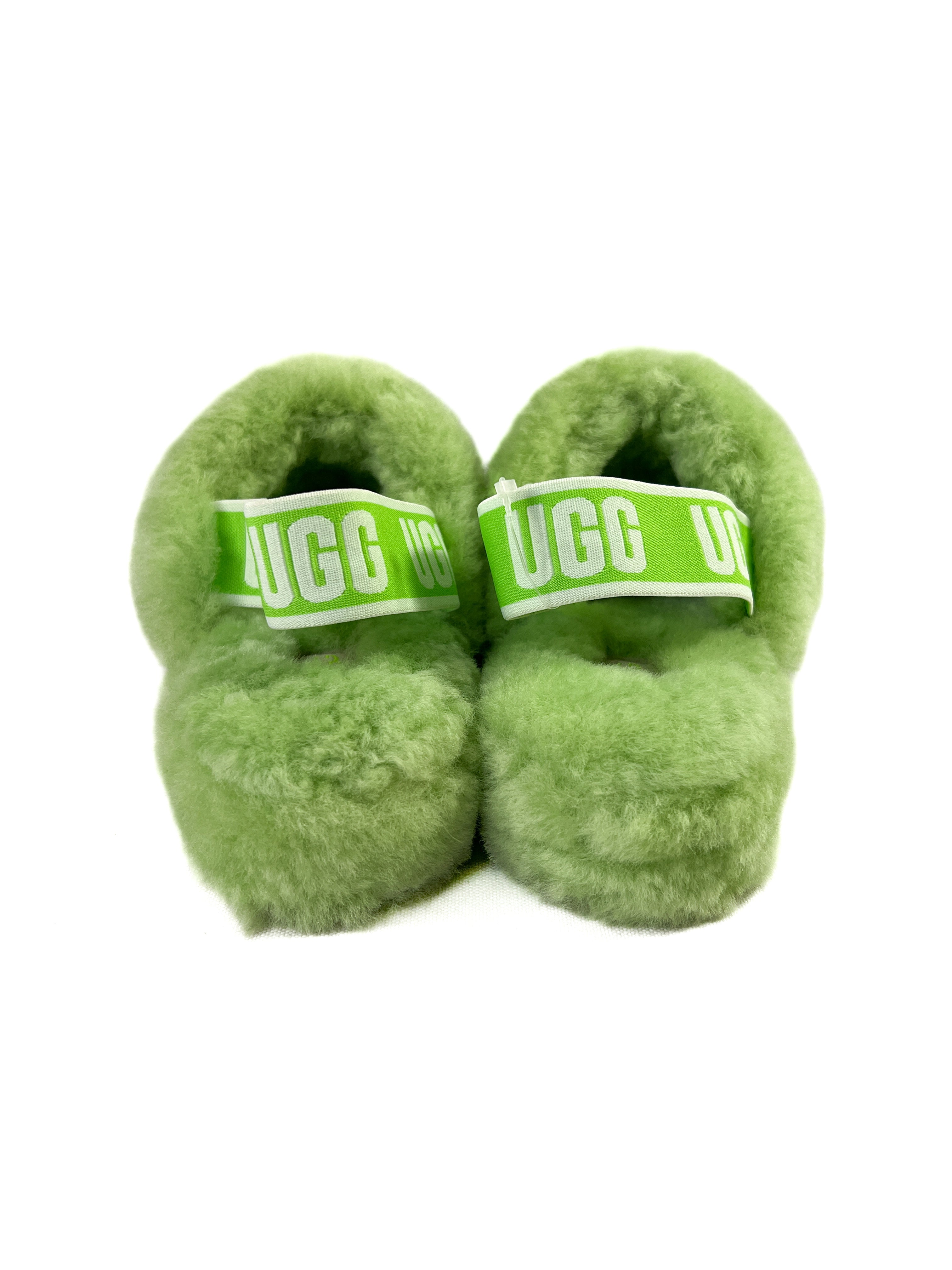 UGG fluff yeah lime green sandals size 7 NEW