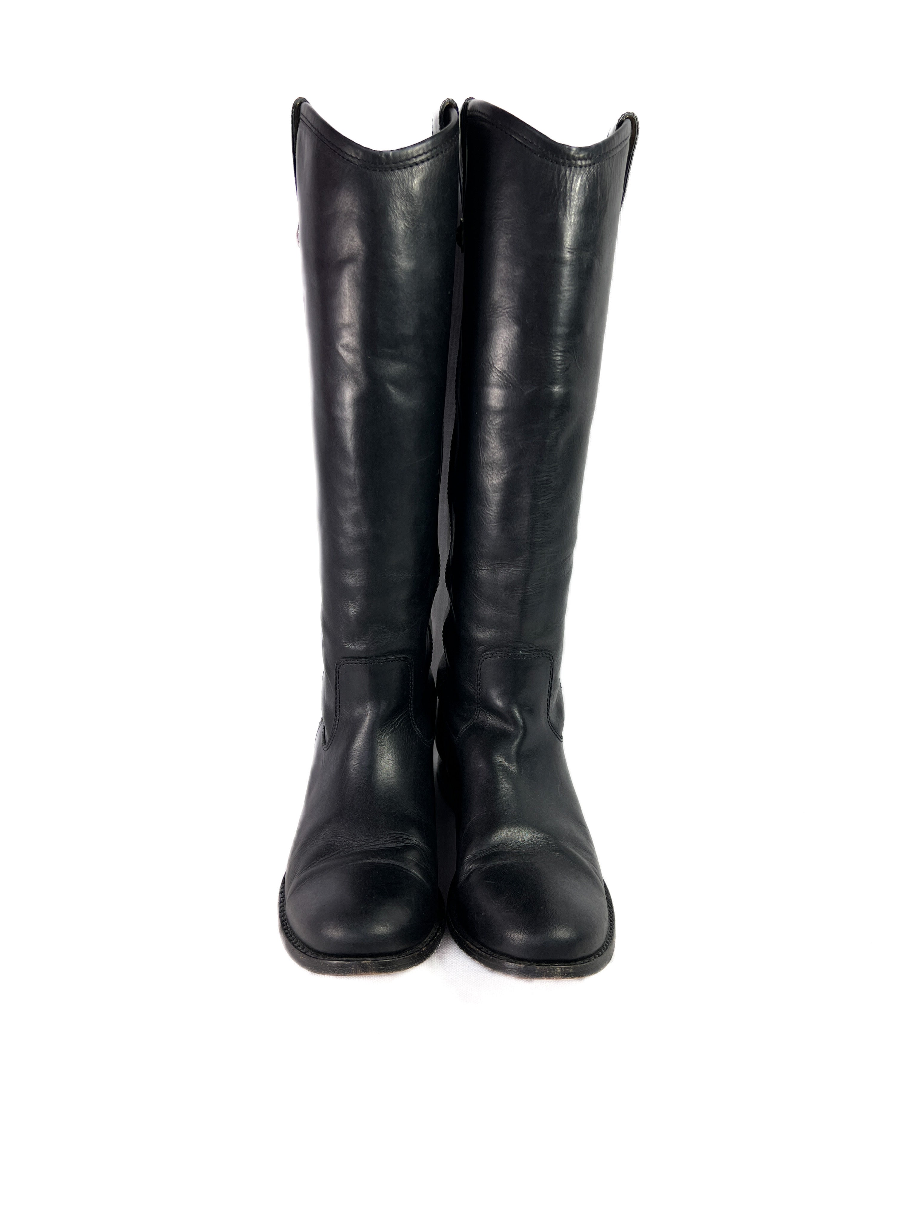 Frye black leather Melissa button riding boots size 7.5