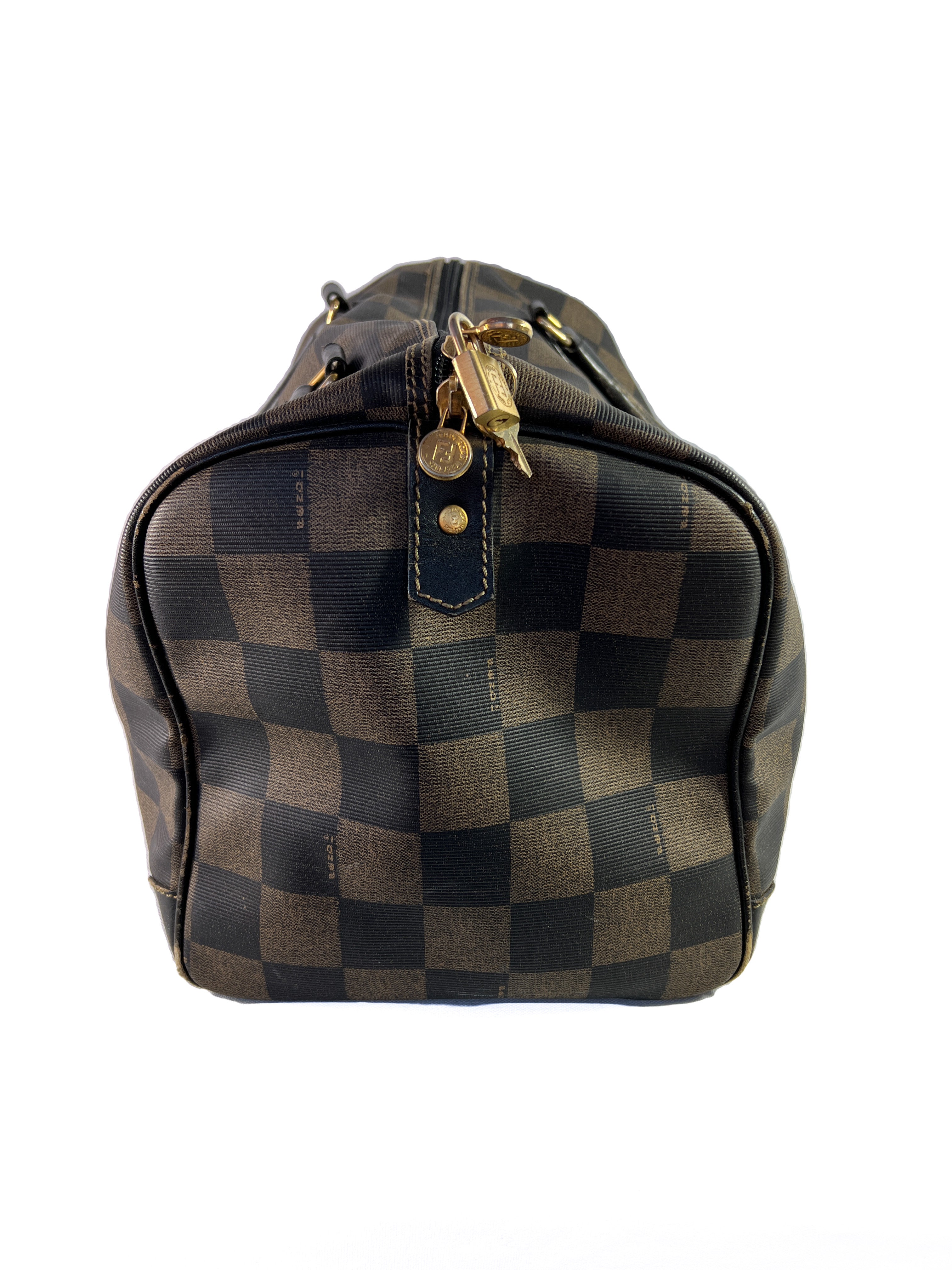 Fendi check vintage oversized doctor bag