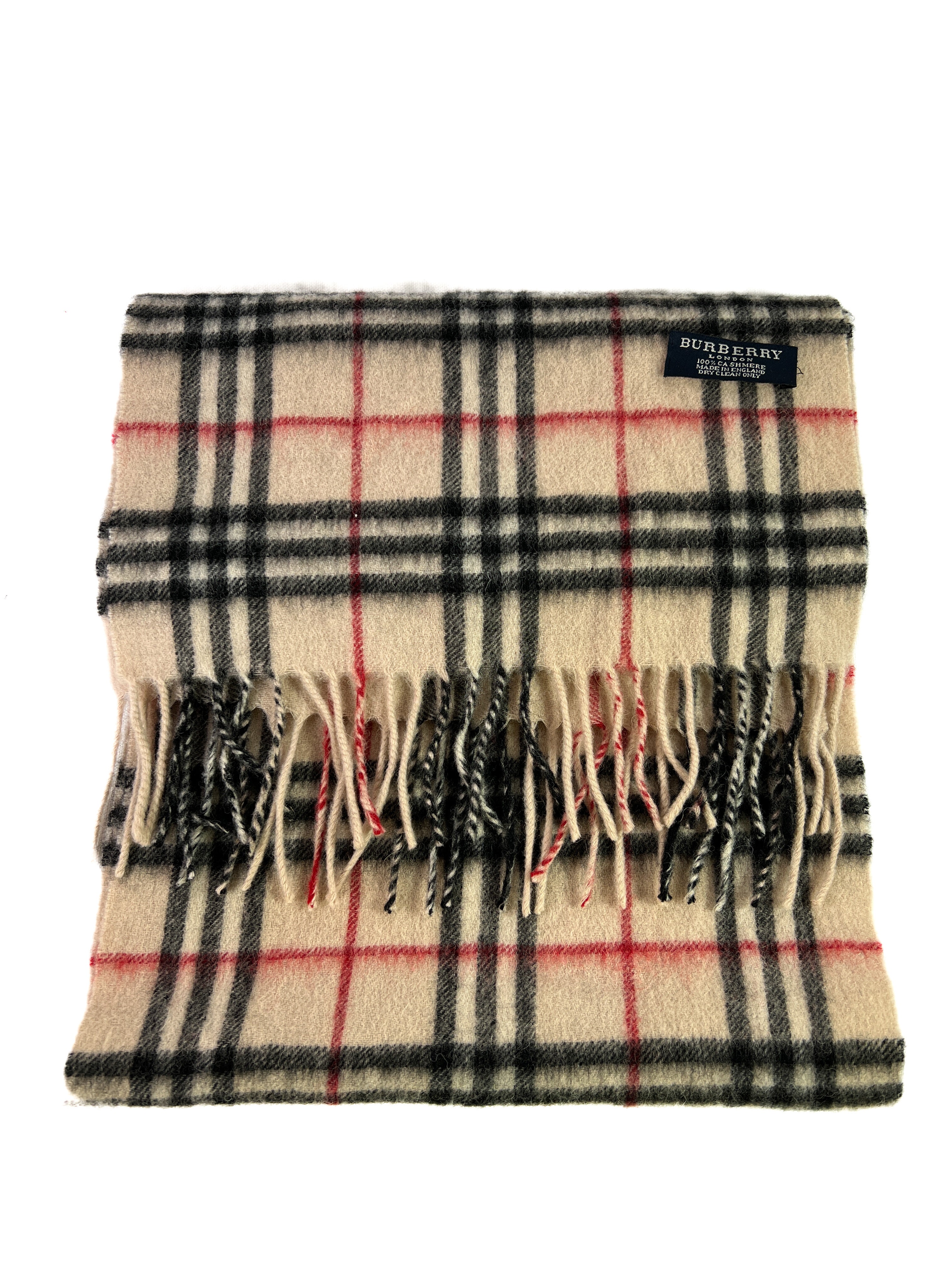 Burberry plaid cashmere scarf