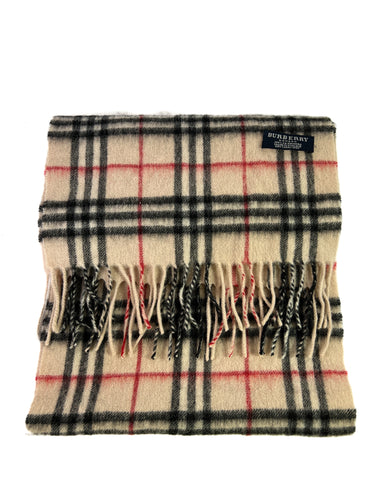Burberry plaid cashmere scarf