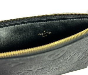 Louis Vuitton Black Leather Monogram Empreinte Felicie Zip Pouch Insert  3L830a at 1stDibs