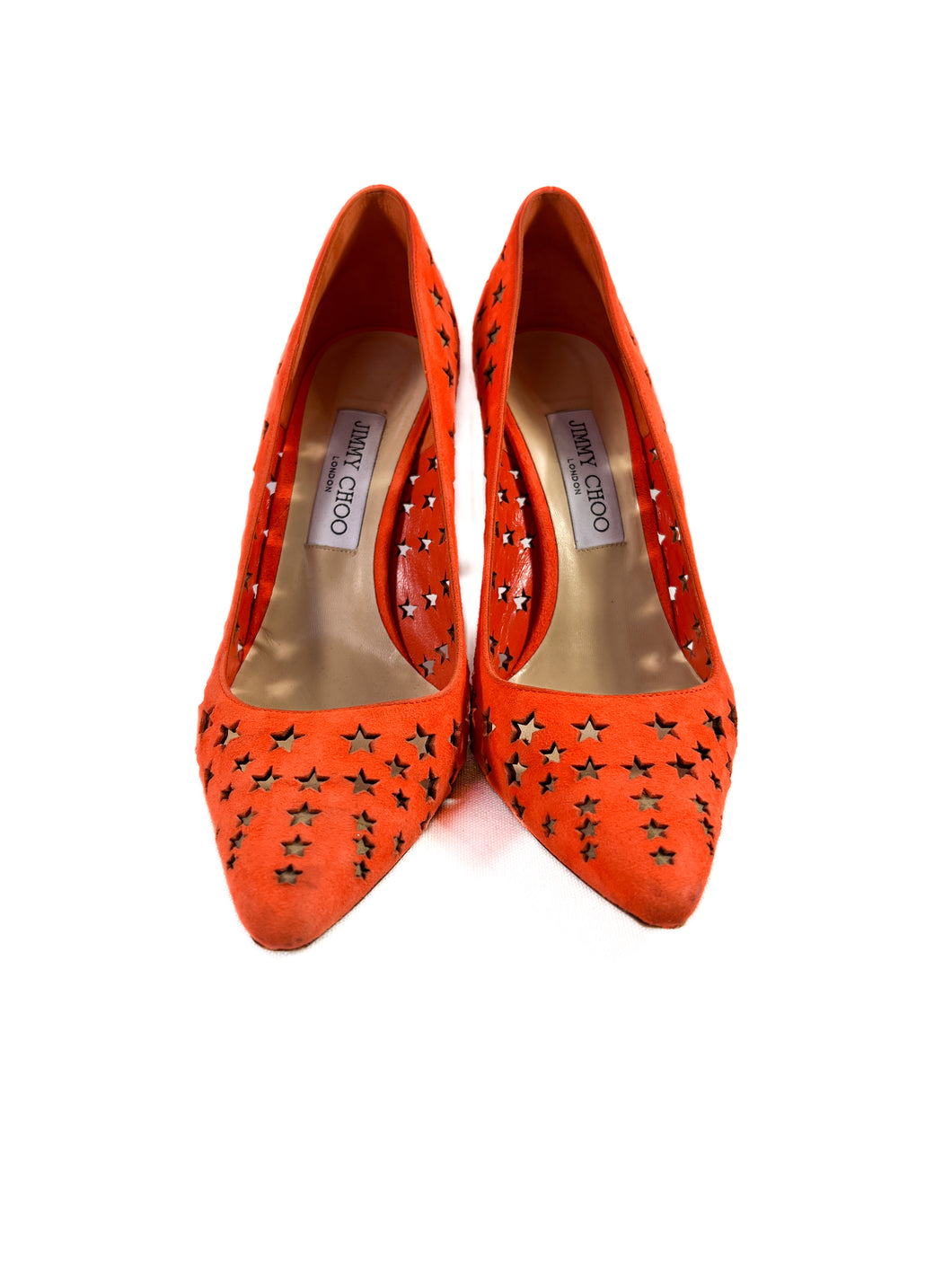 Orange suede pumps best sale