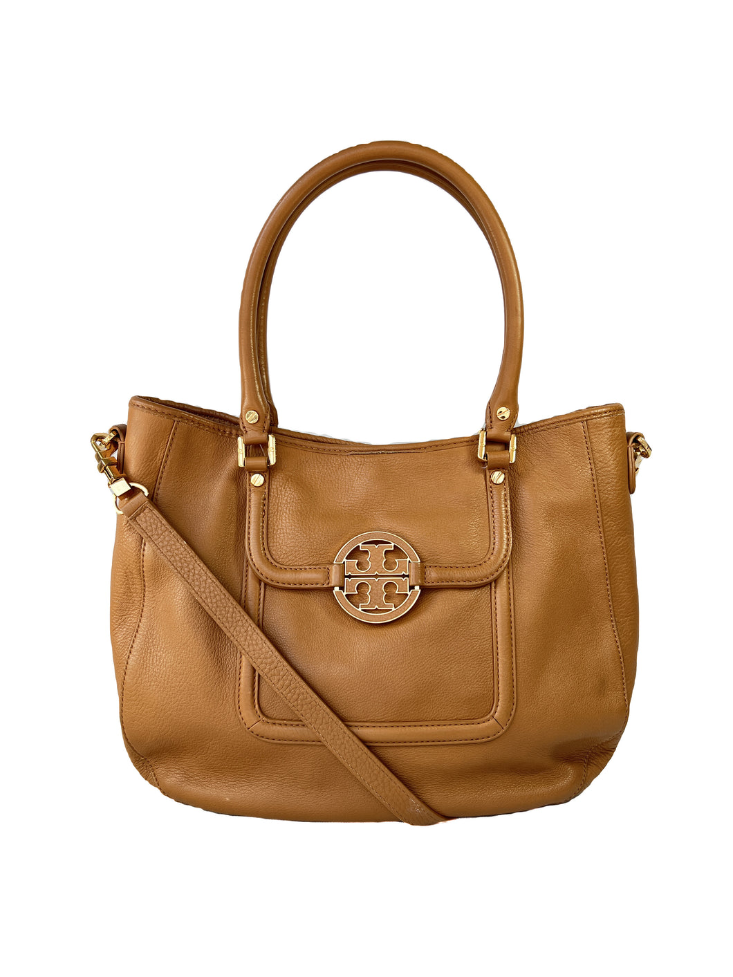 Tory Burch brown leather satchel
