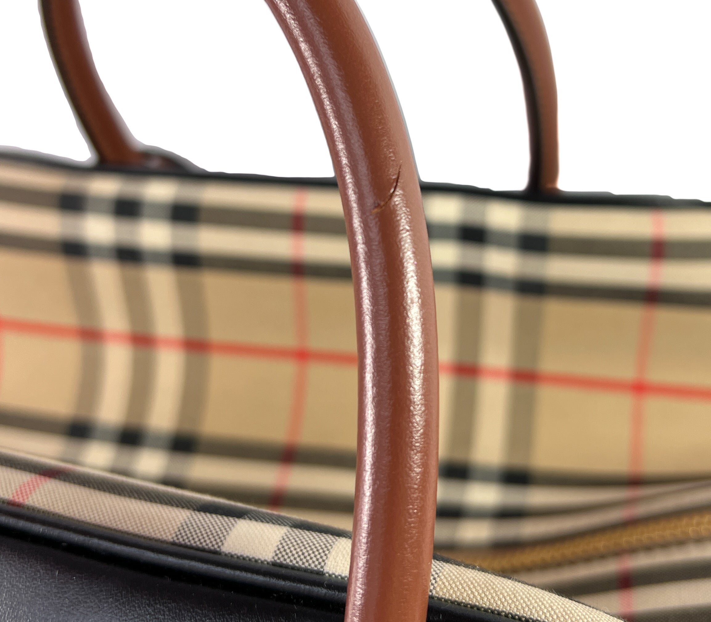 Burberry nova check cube satchel