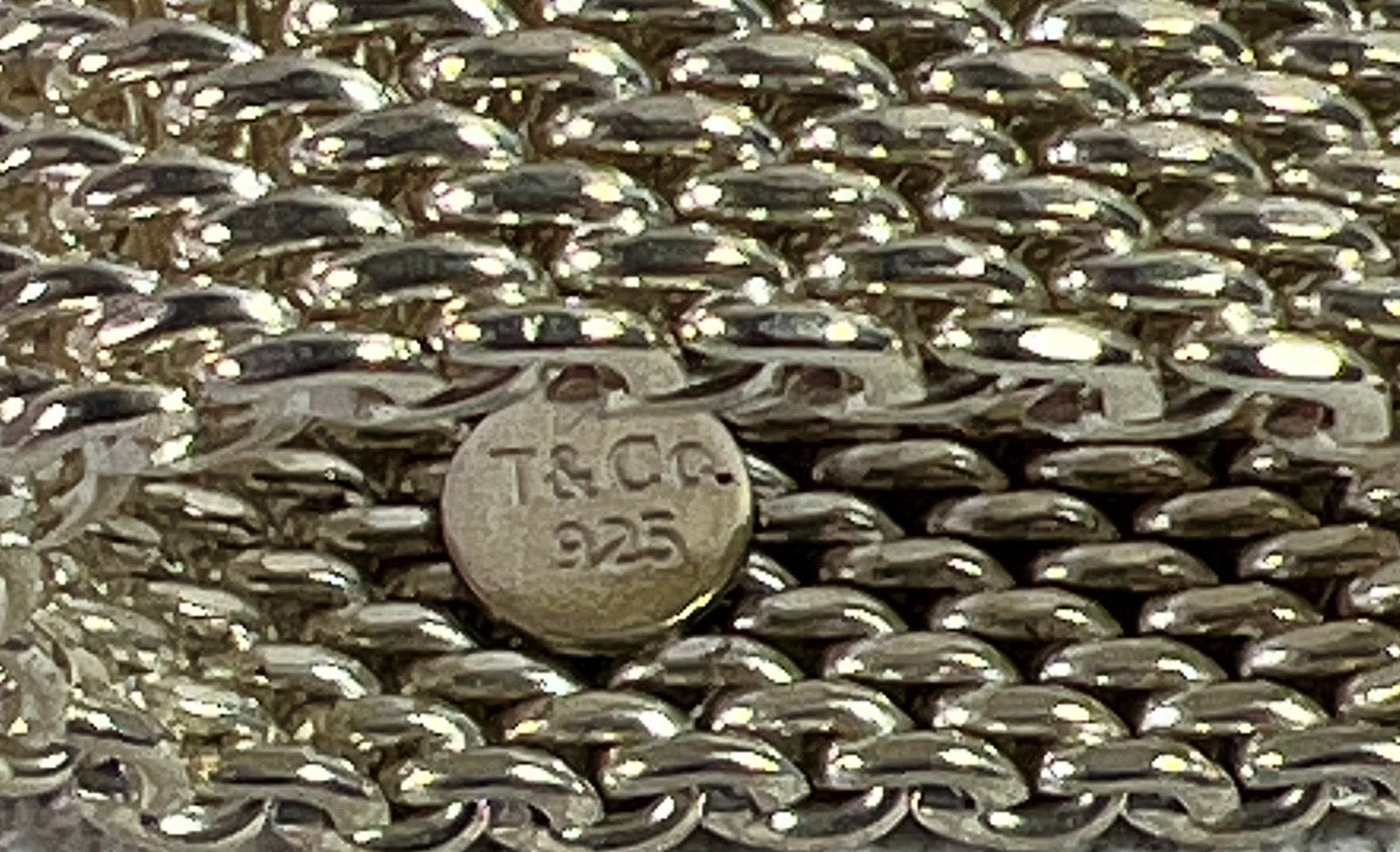 Tiffany & Co sterling silver mesh ring