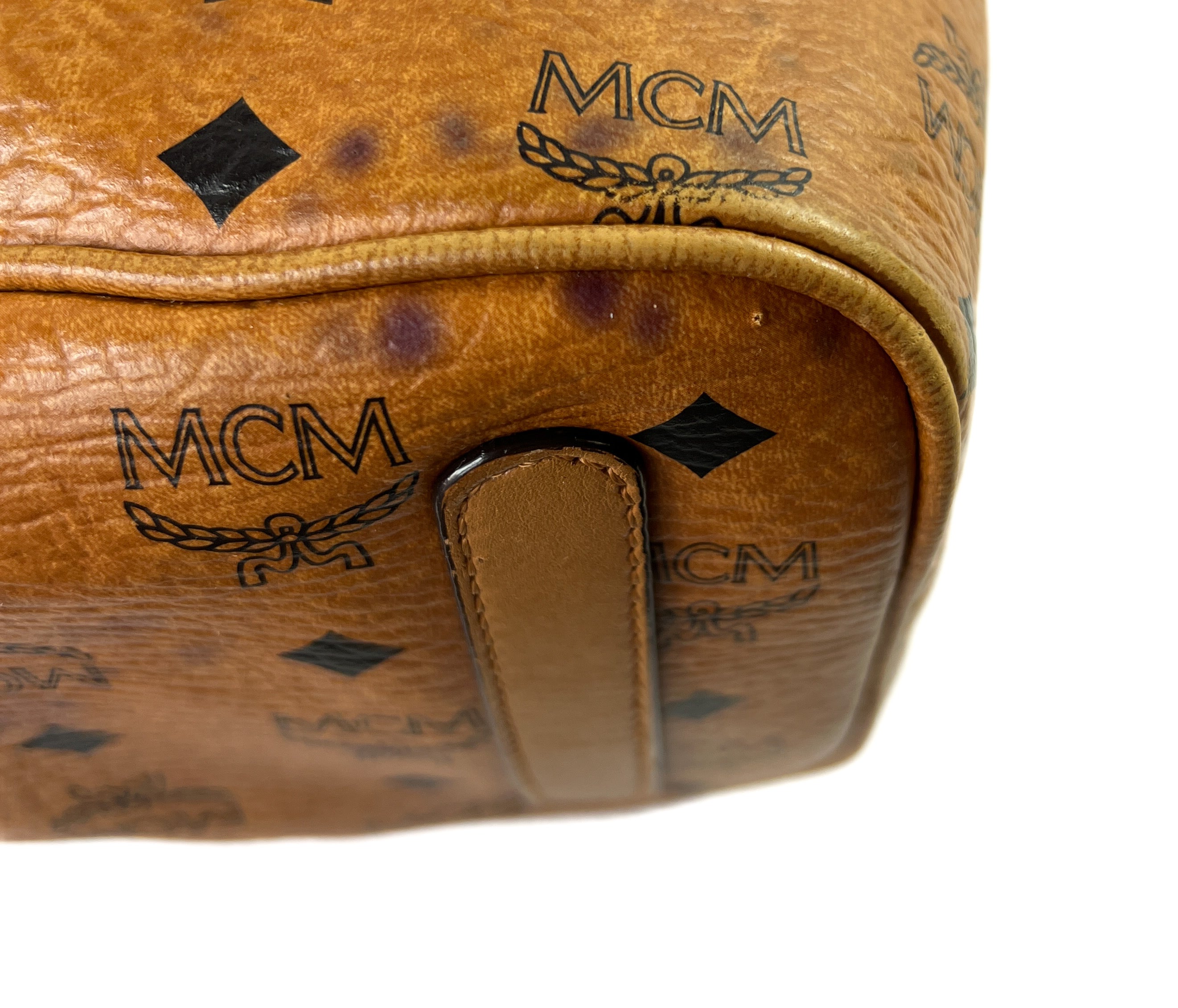 MCM Liz brown visetos reversible tote **as is**