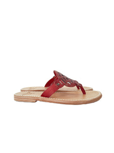 Freebird Vallarta red leather flip flops size 8 NEW