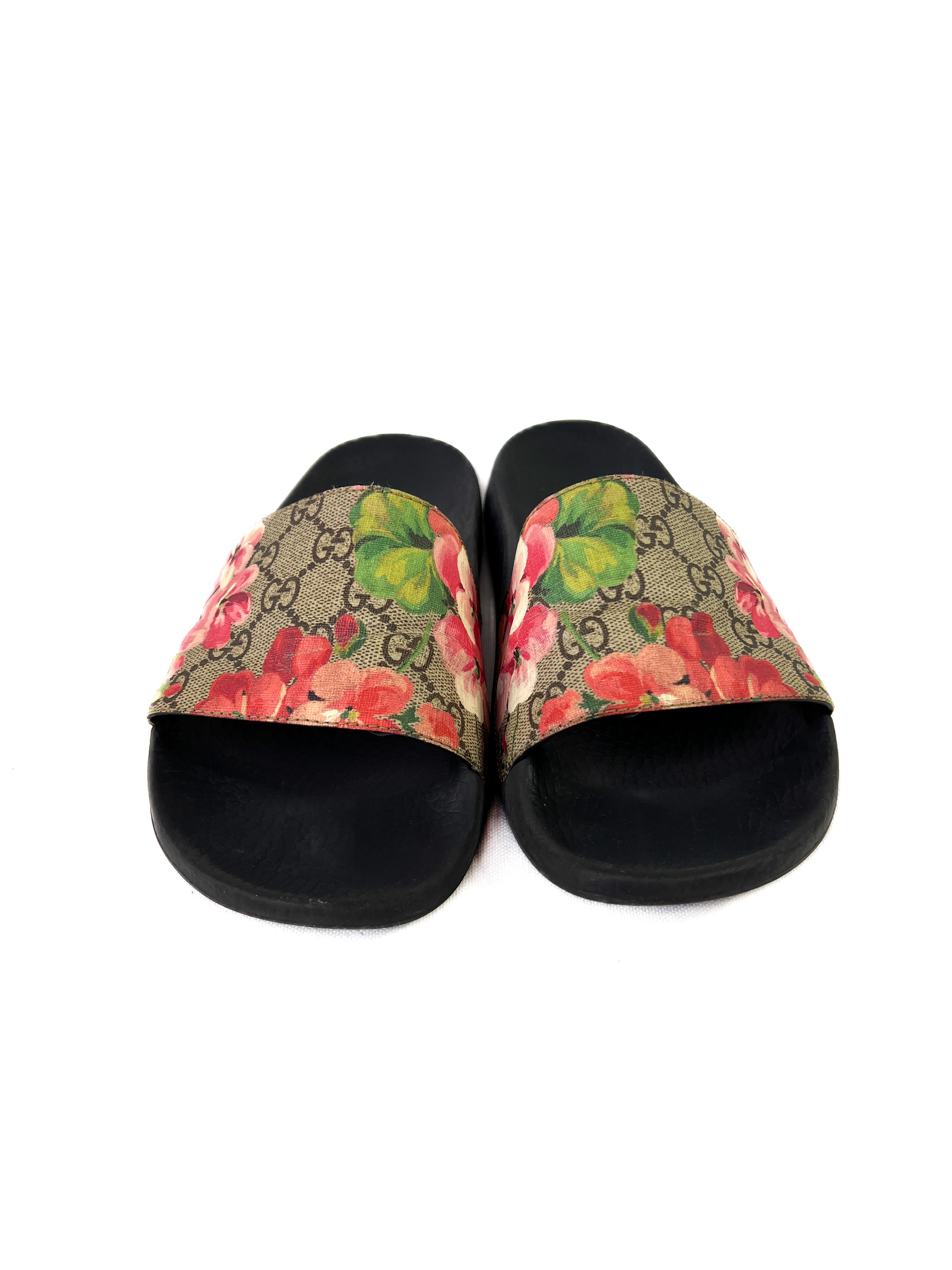 Gucci supreme bloom floral slides size 39