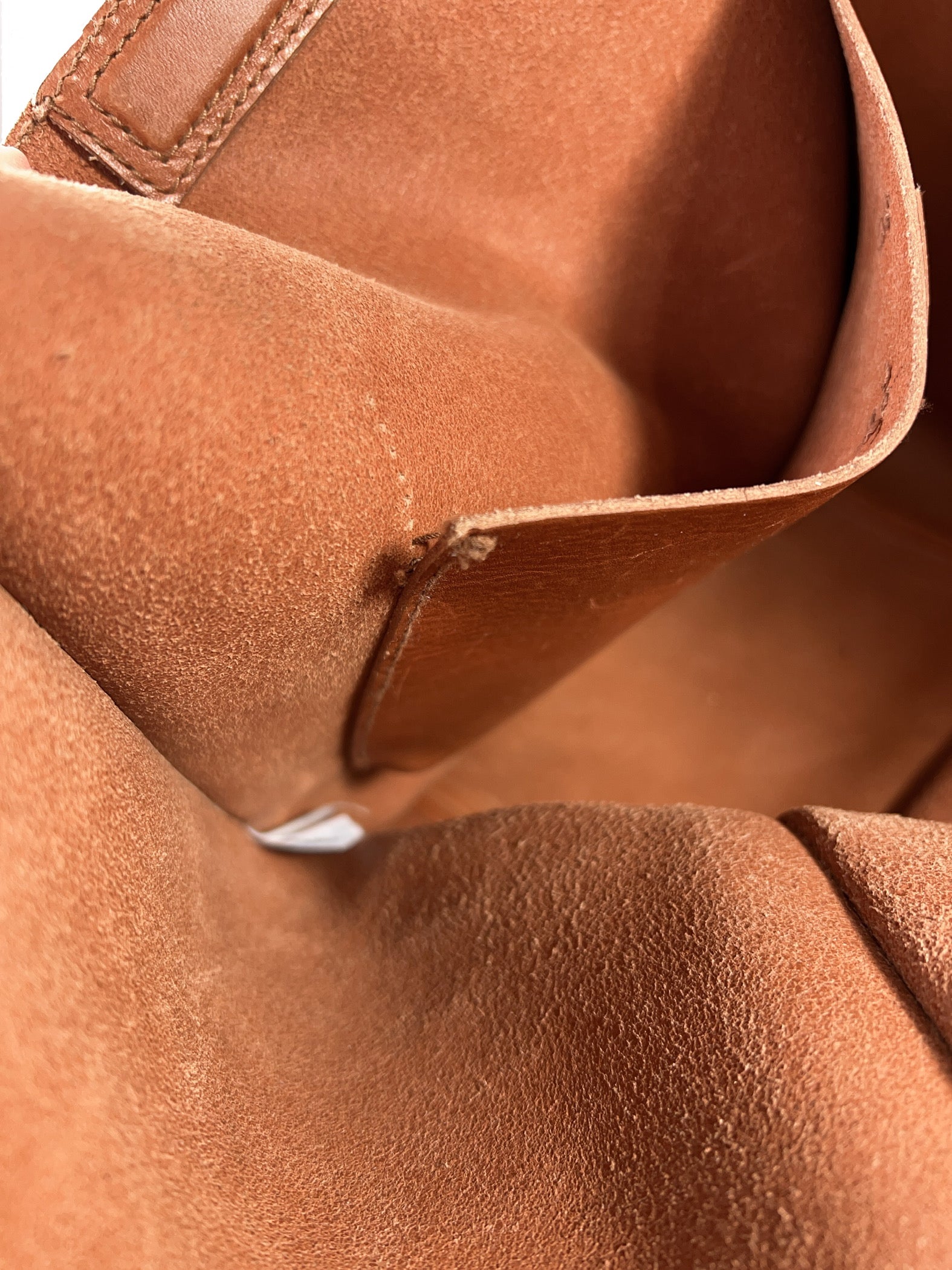 Madewell saddle brown leather satchel