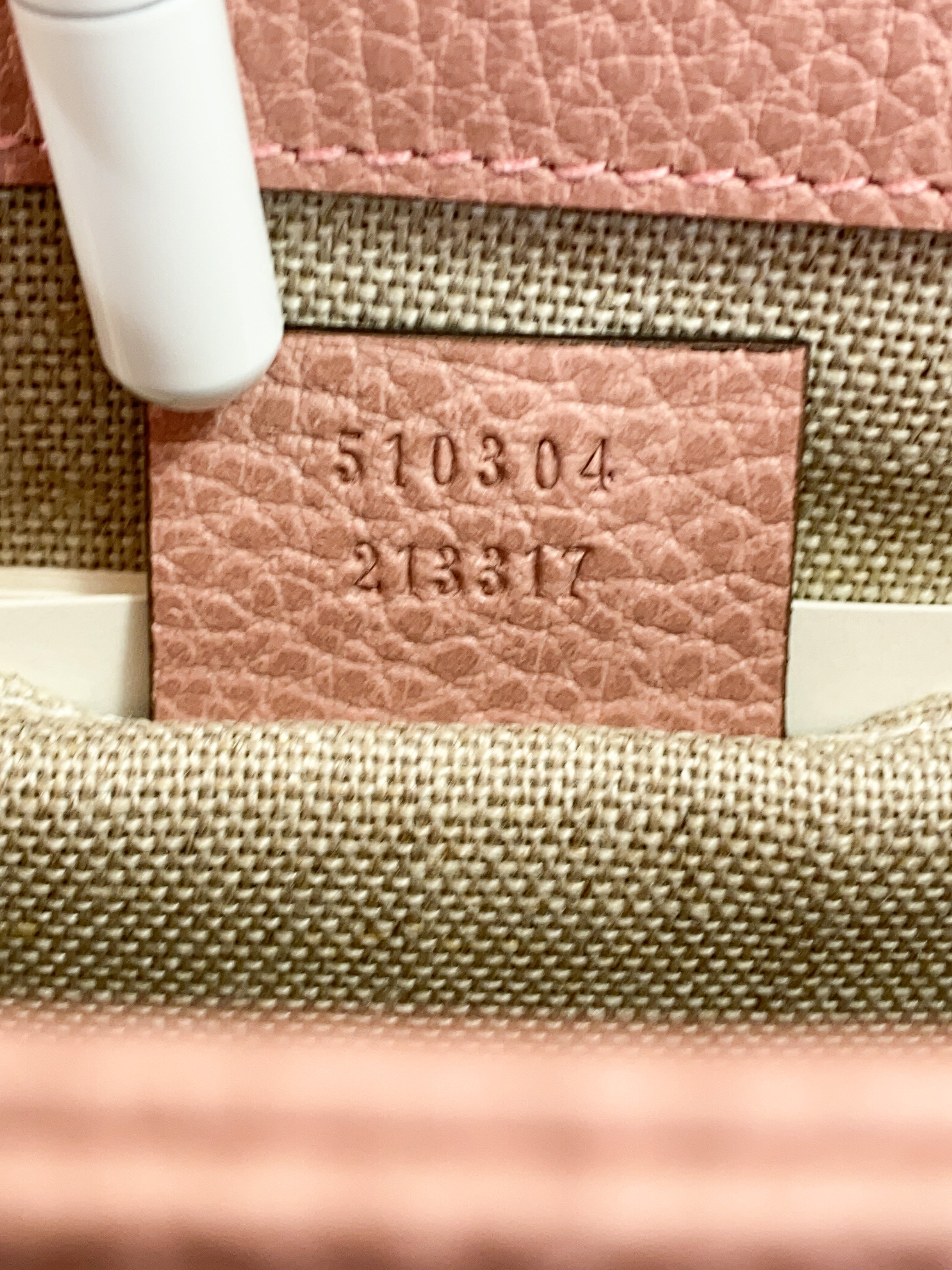 Gucci light pink Dollar interlocking G bag