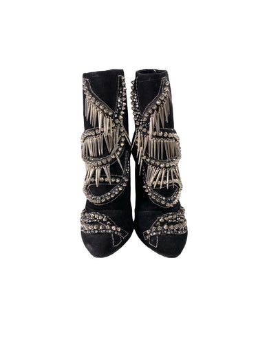 Barbara Bui black studded booties size 39 NEW