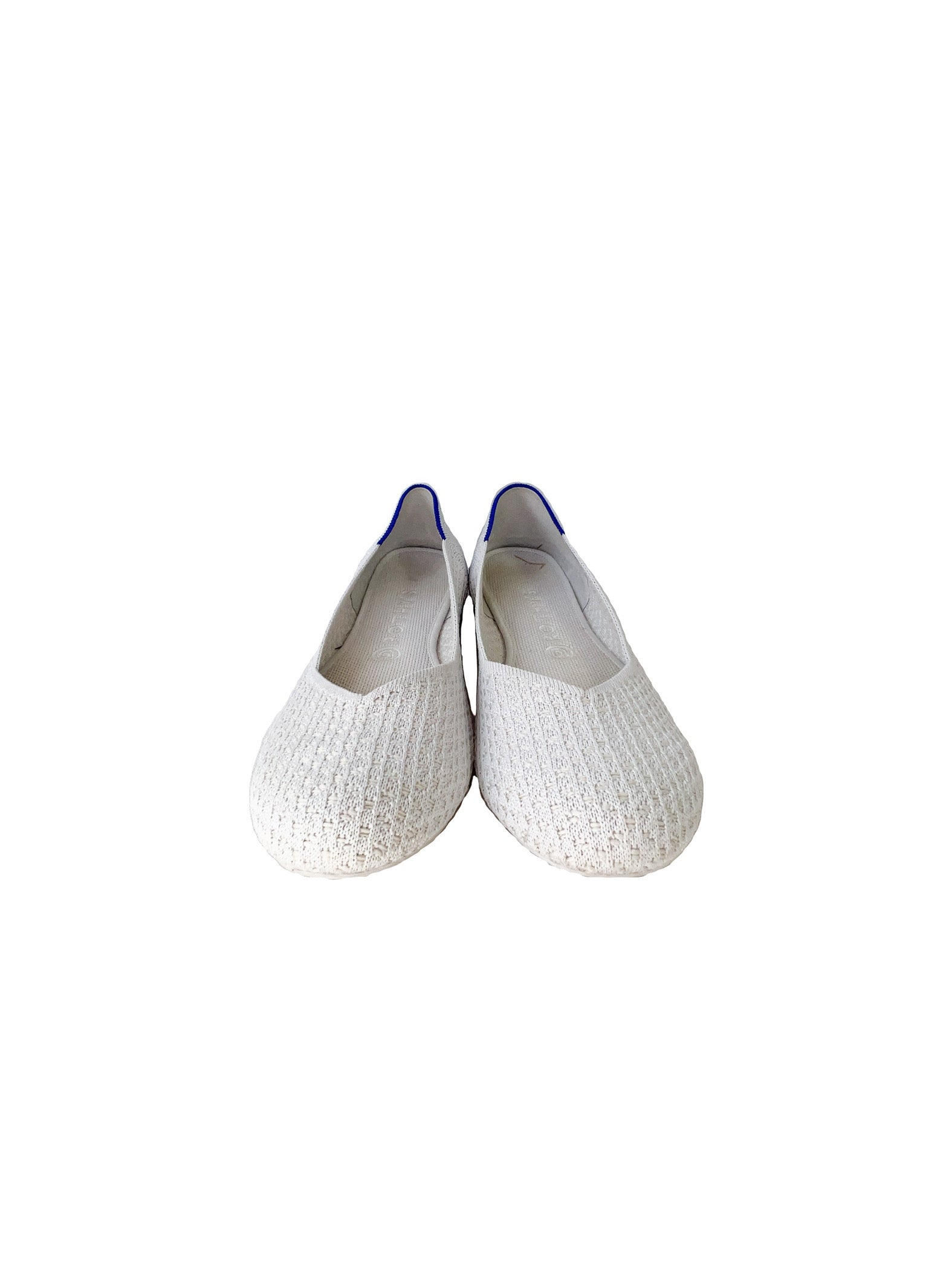 Rothys white rounded toe flats size 10