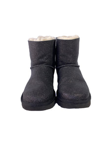 UGG black glitter bow mini boots size 6
